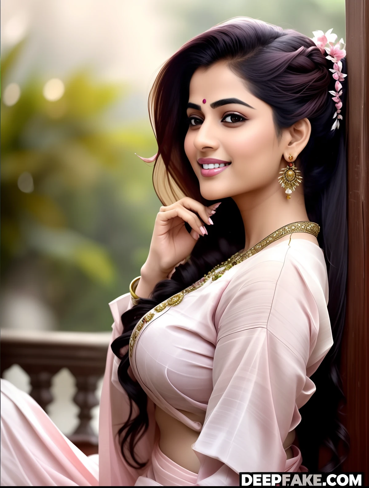 a close up of a woman in a pink sari posing for a picture, traditional beauty, very beautiful girl, cute beautiful, indian, attractive girl, gorgeous woman, beautiful cute, beautiful model girl, indian super model, indian goddess, cute woman, beautiful girl model, lovely woman, with a seductive smile, with lovely look, elegant smiling pose, beautiful model