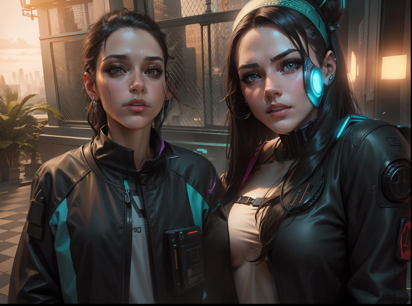 Change background cyberpunk handsome girl, realistic face, 8k, more realistic face