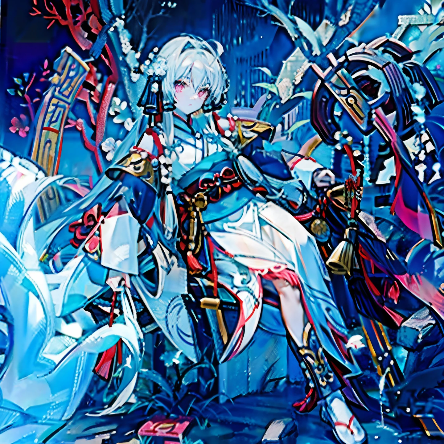 tmasterpiece,Best quality,wuxia 1girl,white hanfu,abyssal
