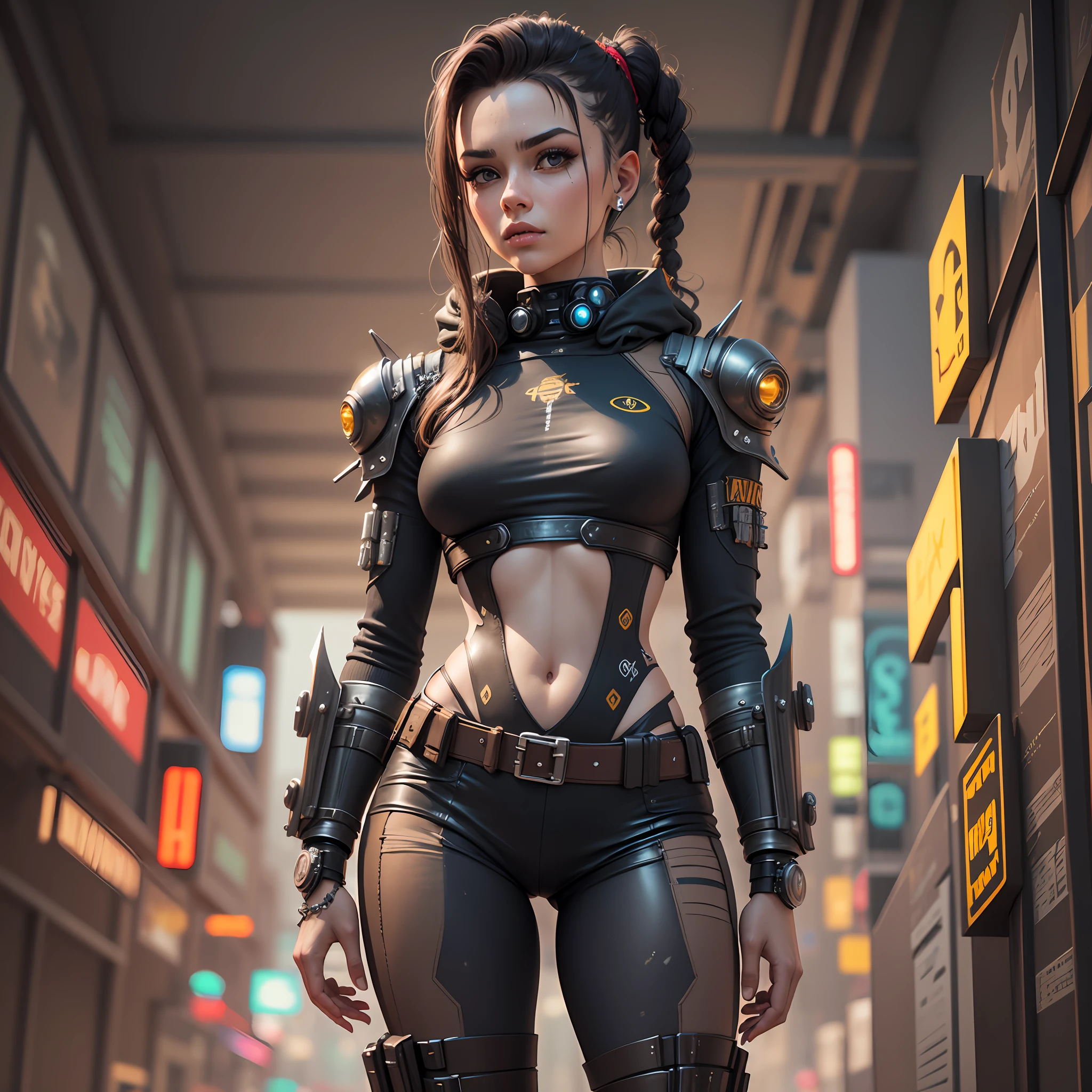 guerreiro espacial cyberpunk com roupa metalica prateada estilo 3d hiperealistic --auto --s2