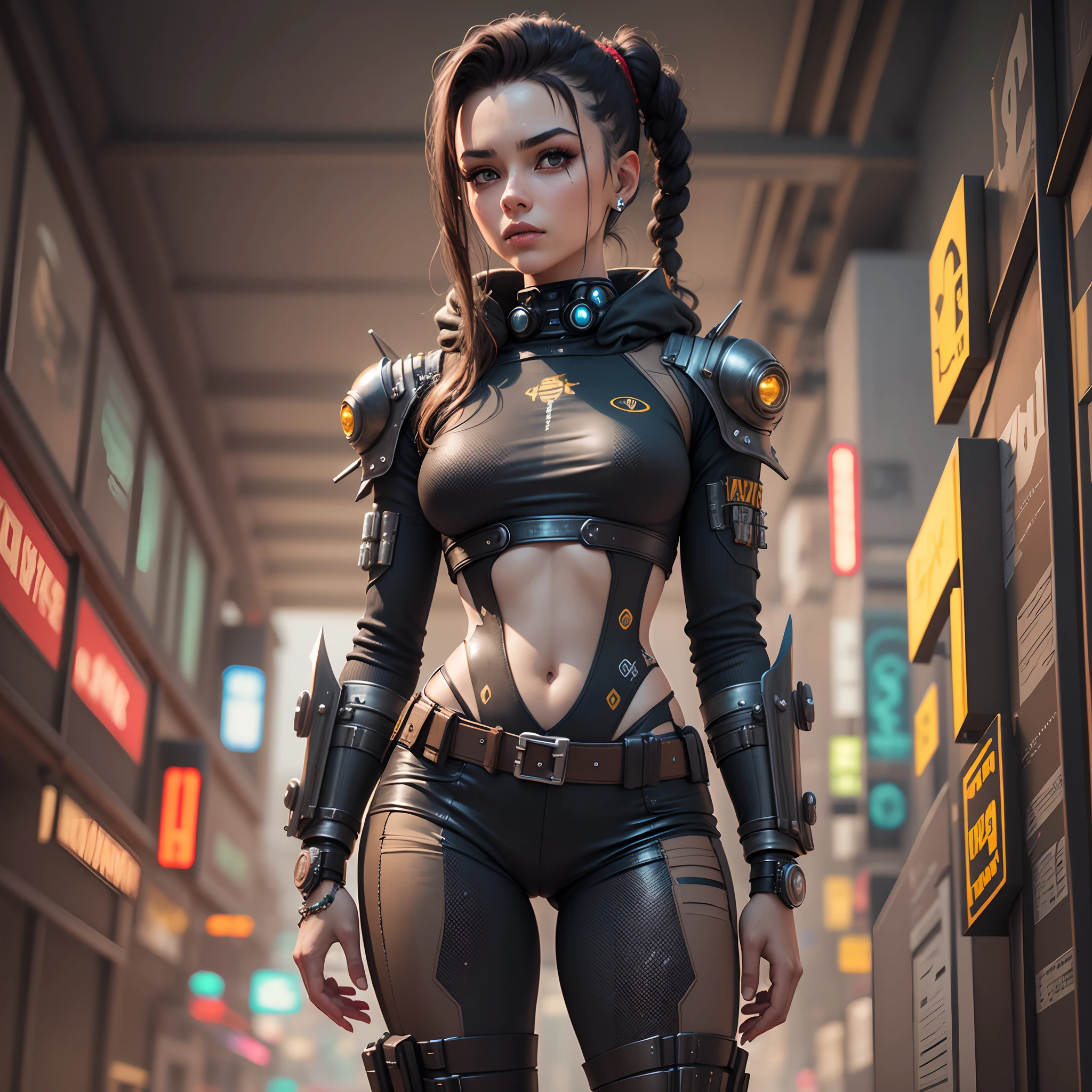 guerreiro espacial cyberpunk com roupa metalica prateada estilo 3d hiperealistic --auto --s2