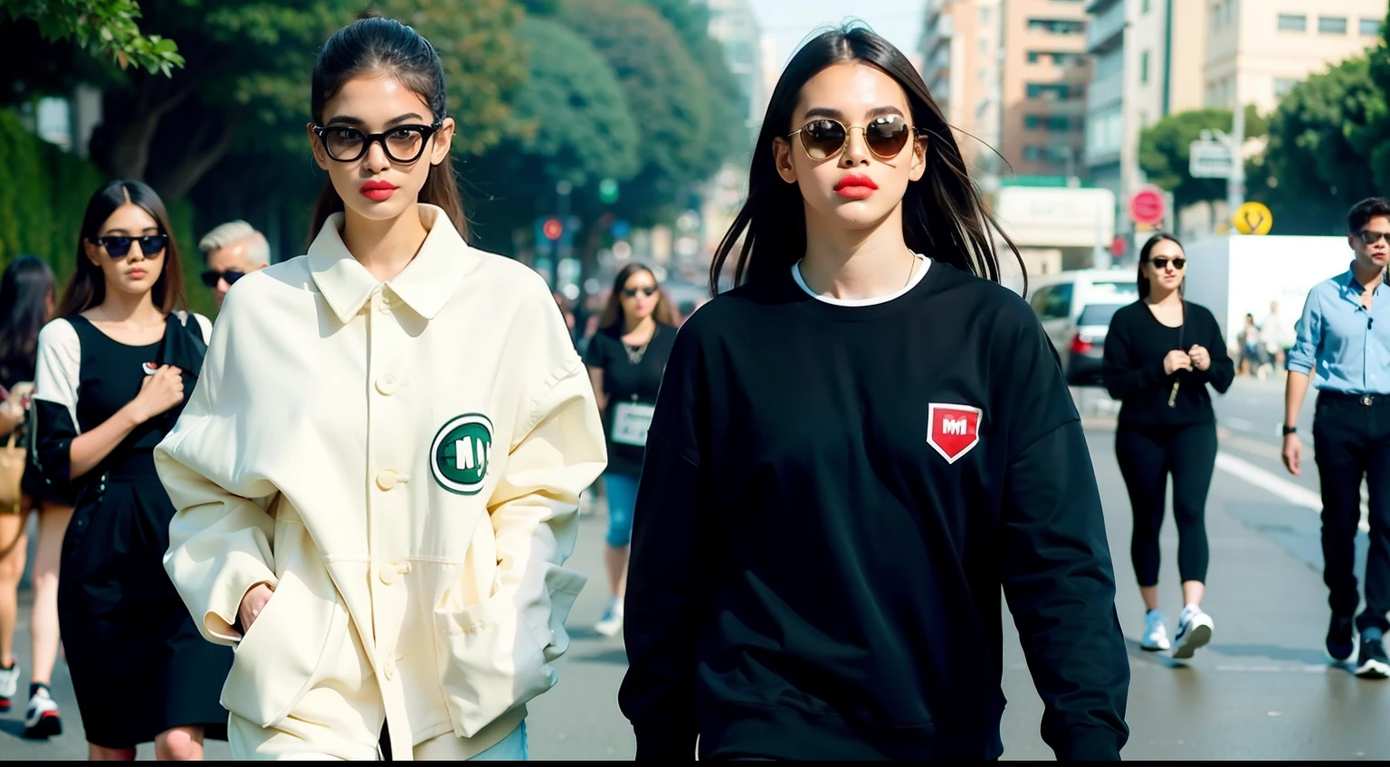 um desfile de moda de outro mundo, Temporada VSCO, Trends of offwhite, pessoas normais urbanas, Trend in Fashio magazine