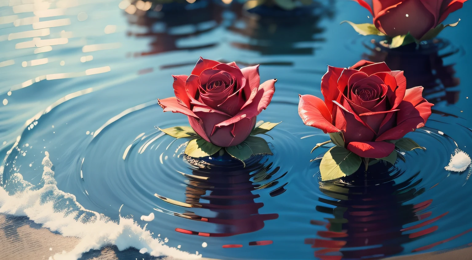 Water roses