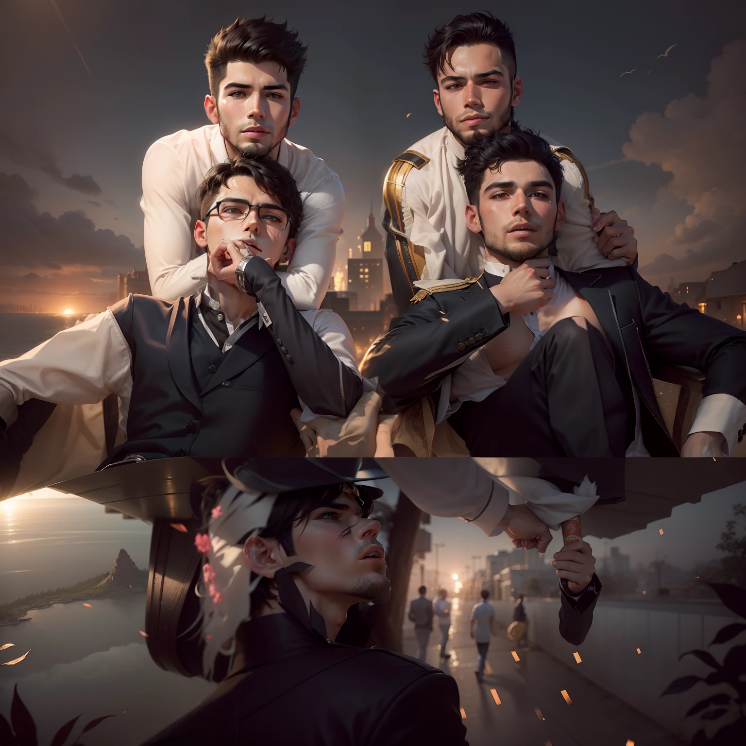 Change bachground,landscape,handsome boys