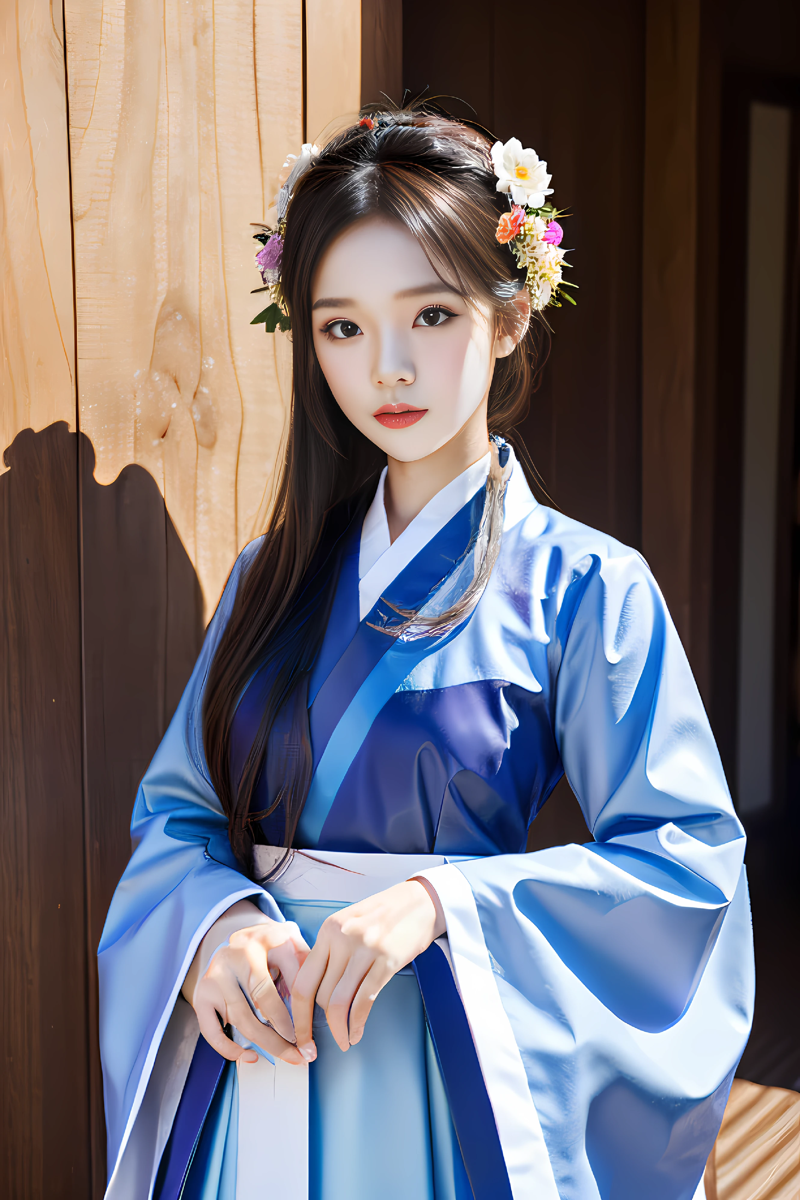 Flower Sea Girl Horse Face Skirt Horse Face Skirt Hanfu Wear fluent long skirts Wear gorgeous Hanfu Loose skirts Wear long skirts Looks good and beautiful