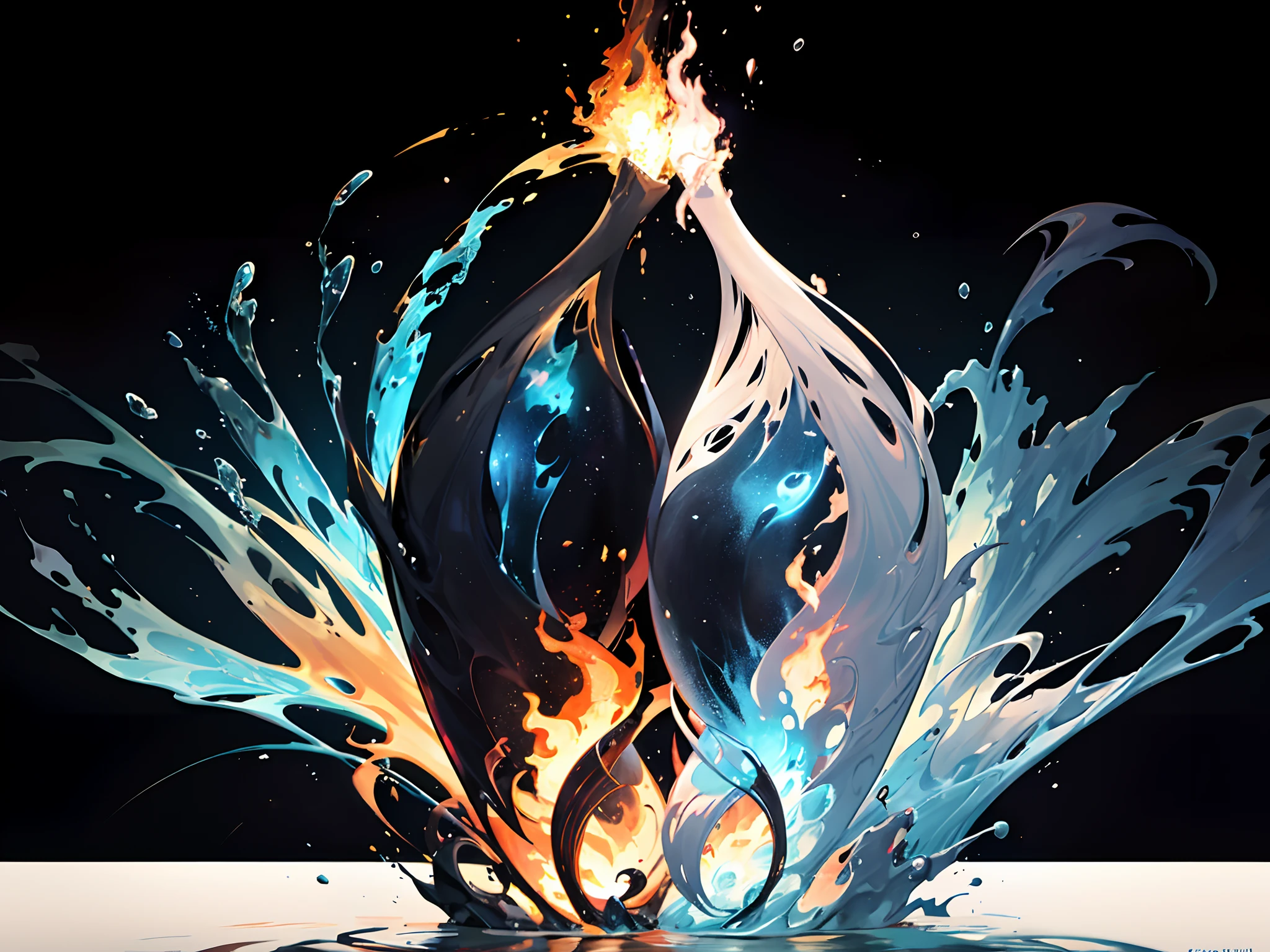 Imagine a magical and mesmerizing setting where the elements of fire and water come together to create a visual masterpiece. In this wallpaper generated by artificial intelligence, The fiery, vibrant flames dance in harmony with the soft, clear waves of the water. Through advanced algorithms, a IA funde artisticamente esses elementos contrastantes, creating a unique image that captures the intensity and serenity of both. The warm colors of the fire blend softly with the cool tones of the water, resulting in a stunning visual representation of the duality of nature. This wallpaper not only transforms the environment, but it also arouses curiosity about the endless possibilities of collaboration between art and technology.