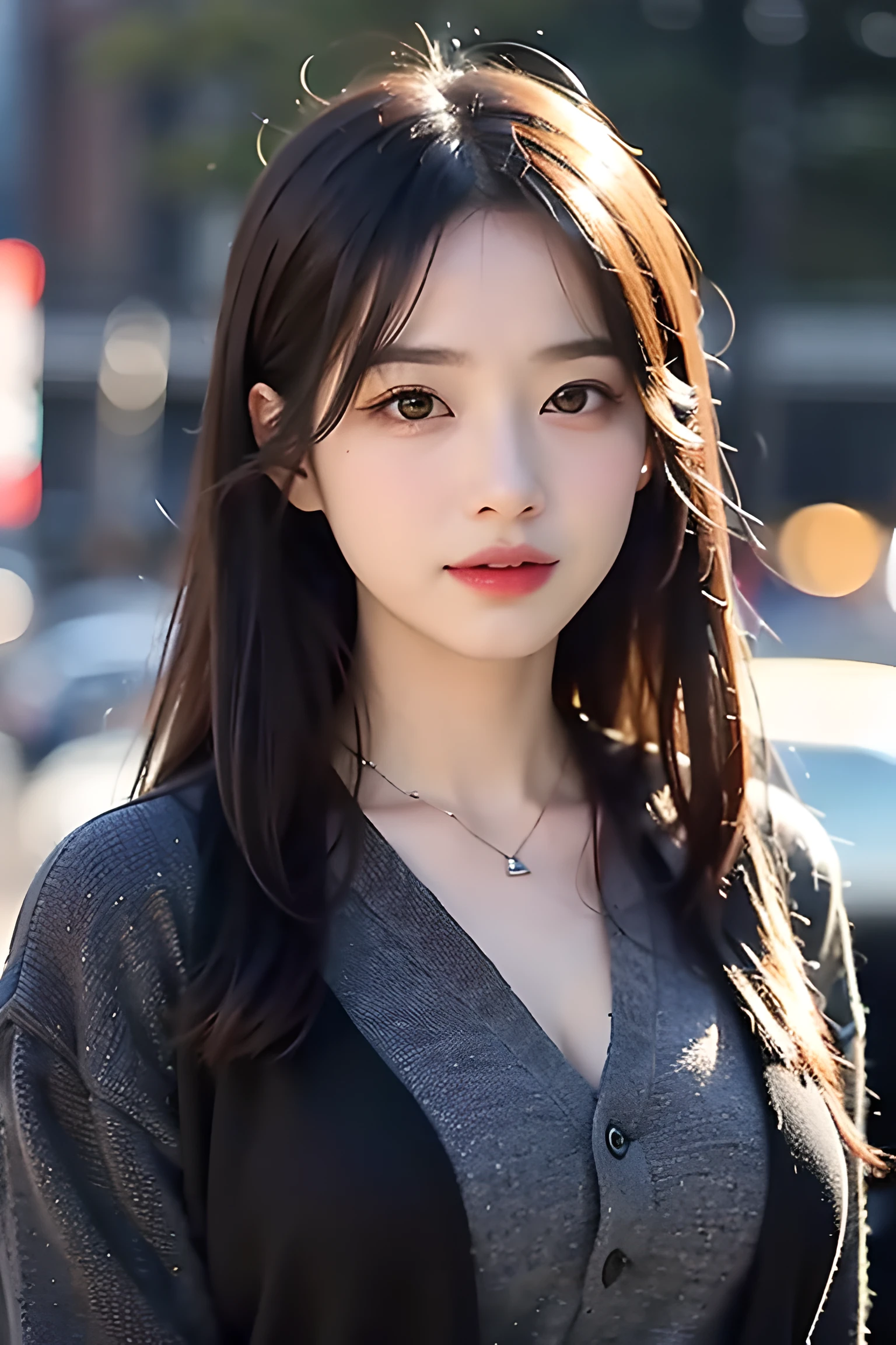 1 Girl,roadside,Soft Light,Chinese Beauty,sports,Dark-haired