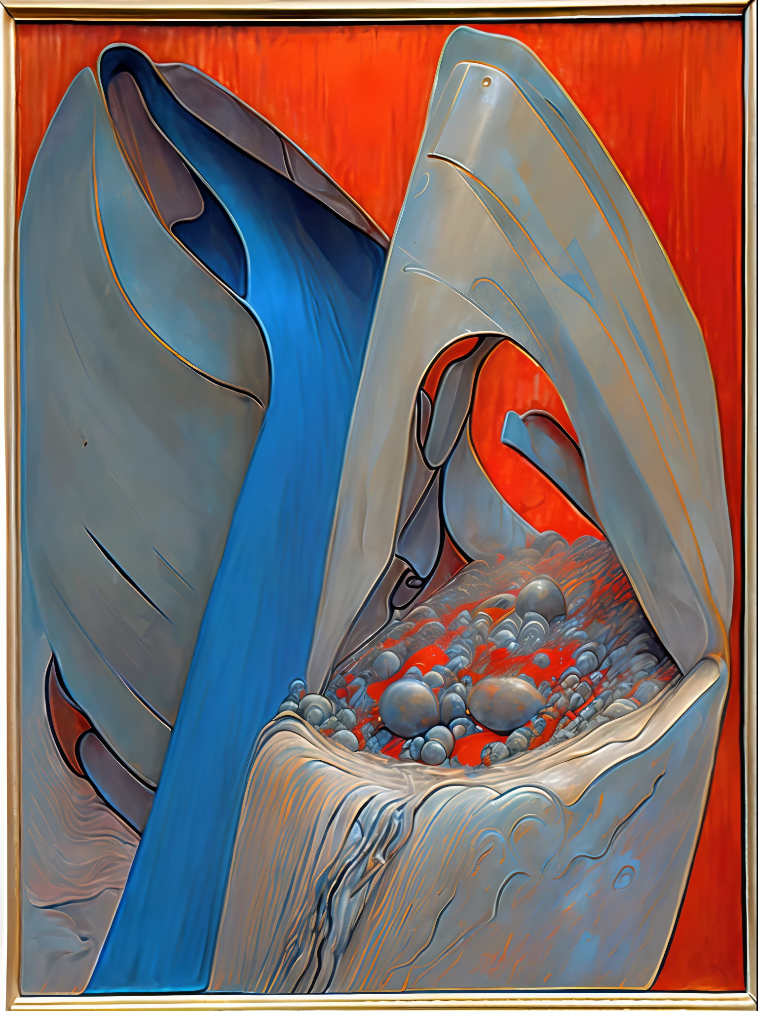 Coral tones, Amy Sillman, Wolfgang Weingart, Use abstract patterns or textures that are related to art or museum themes, brush strokes, or art-related symbols arranged in an aesthetically pleasing manner, Abstract expressionism, award winning，