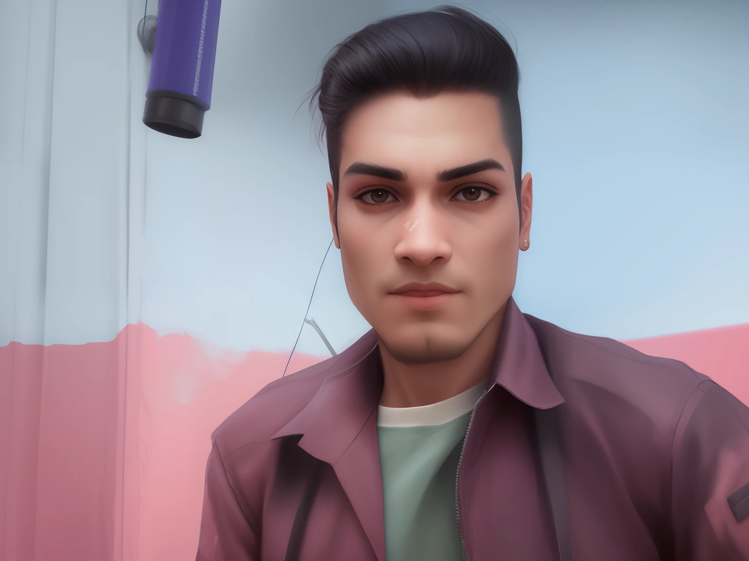 Cyberpunk look, realistic, male, full hd, Kala t-shirt