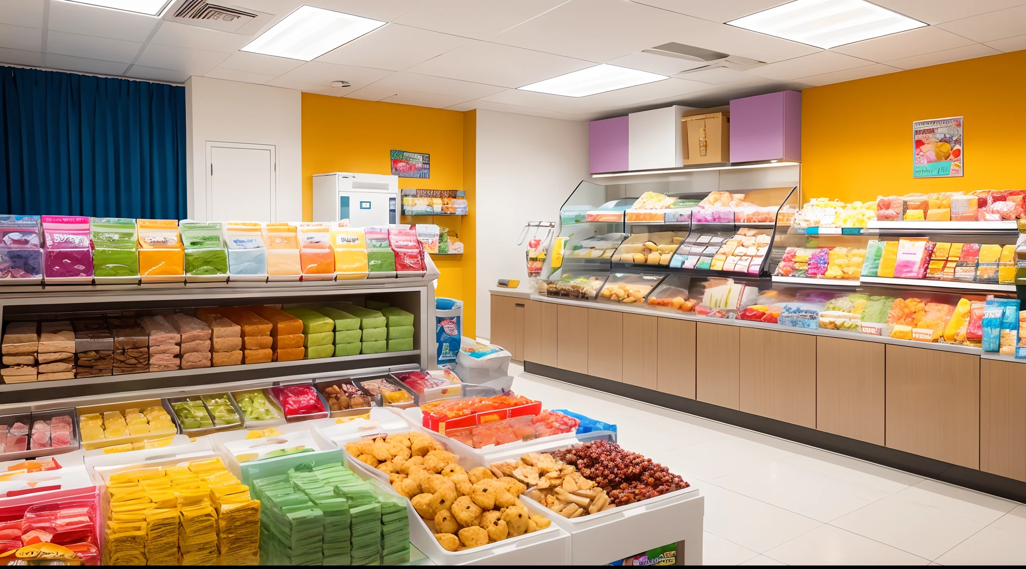 Snacks,Colorful snacks,Wrap,shop,inside in room,