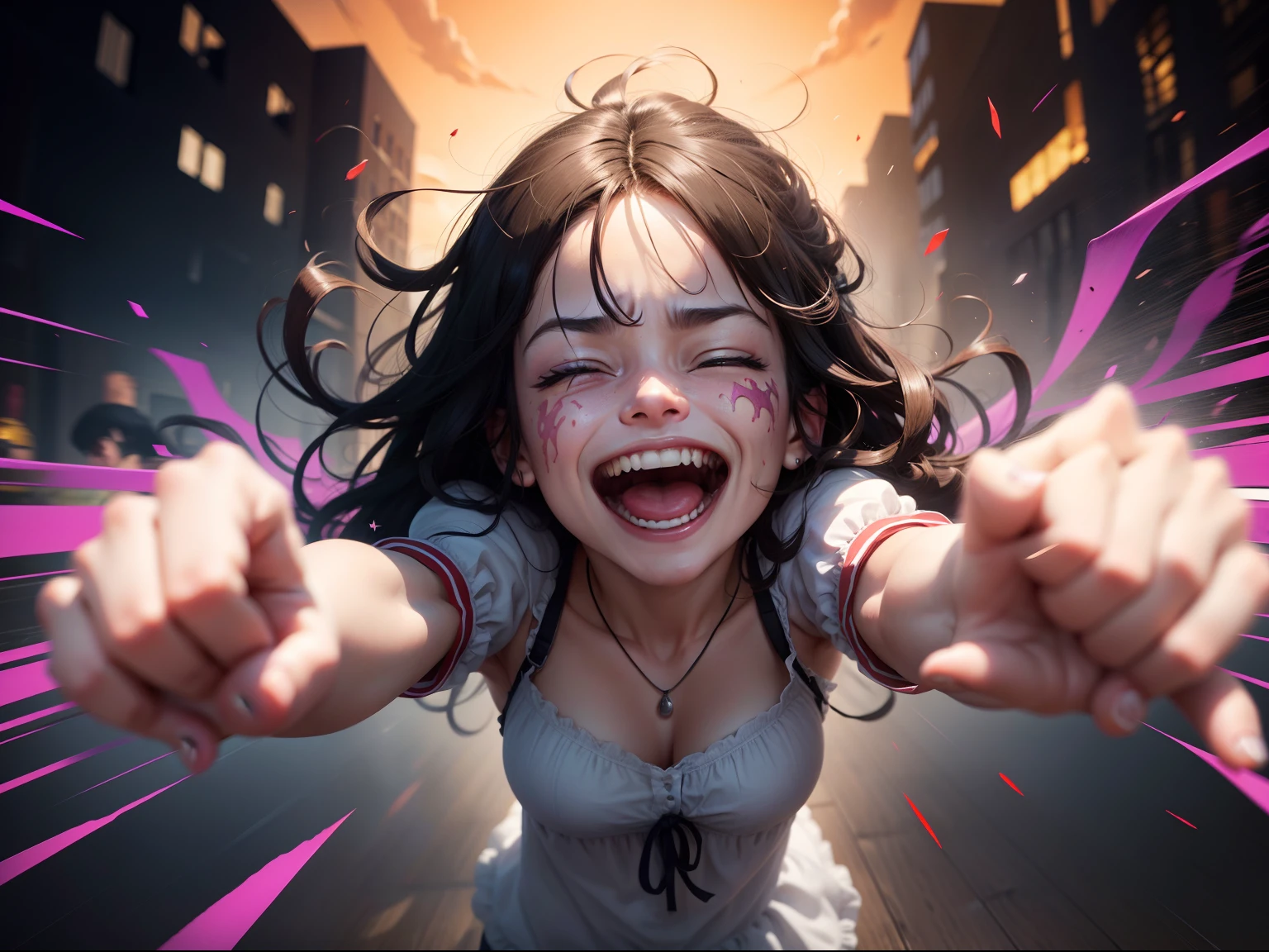 Make the manifestations more vivid: louder laughter, twisting shadows, and an overwhelming sensation of dread