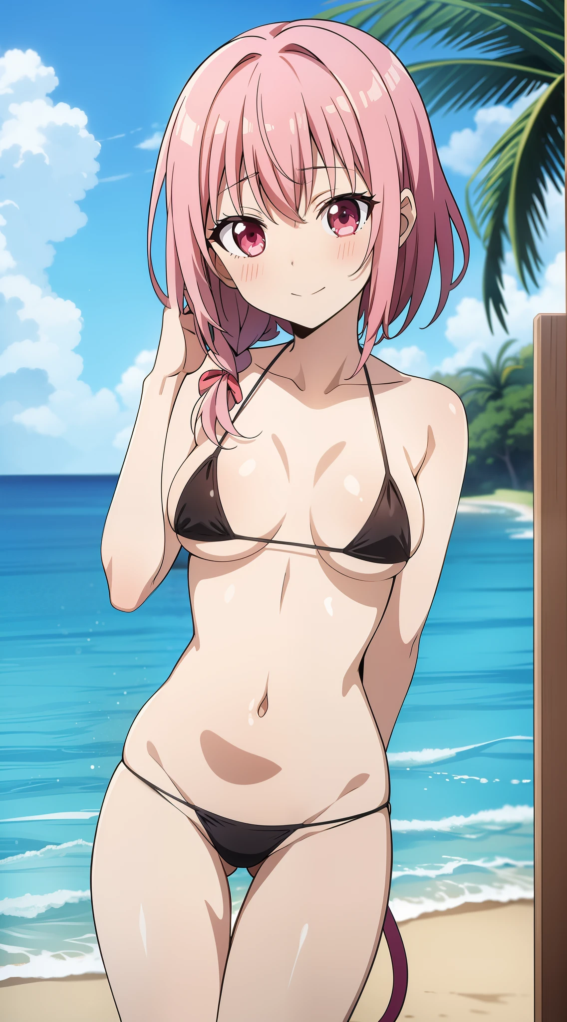 wearing an micro bikini