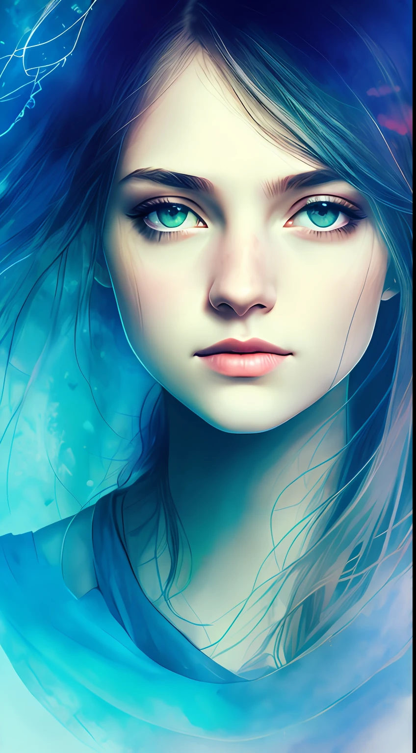 The female figure of Agnes Cecile,Radiation components,Soft color grading,Ink droplets drift away,Warm lights in autumn,1lady