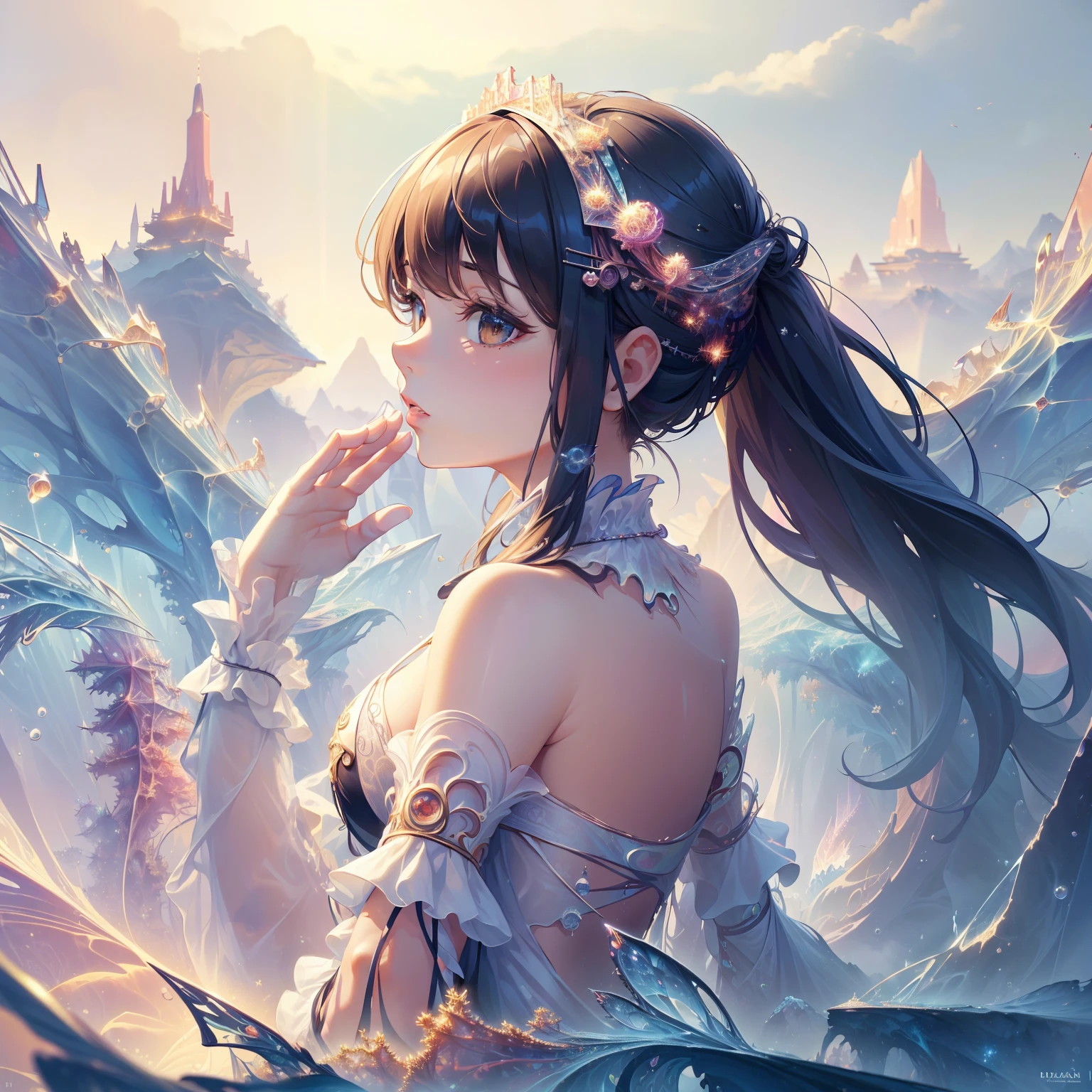 (Masterpiece, Top Quality, Top Quality, Official Art, Beautiful and Aesthetic:1.2), (1girl:1.3), (Fractal Art:1.3),
