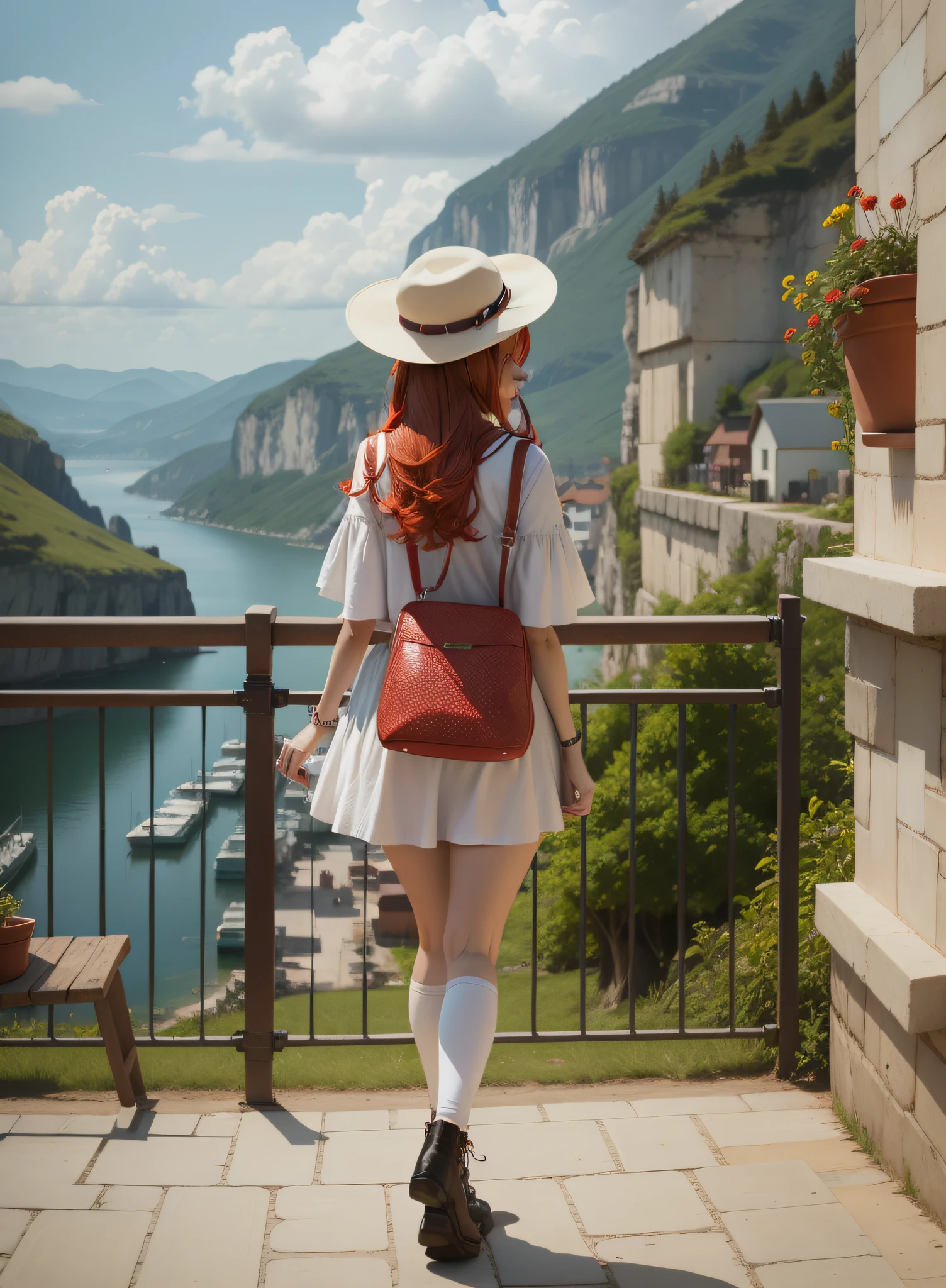 Red-haired hat girl