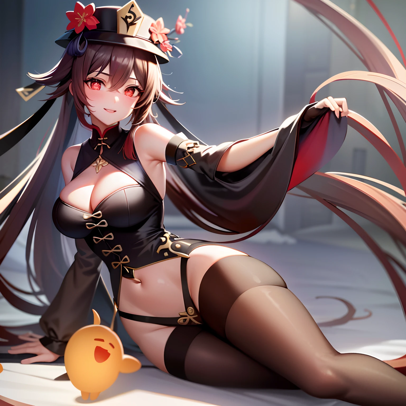 extremaly detailed cg，A high resolution，best qualtiy，tmasterpiece，（a beauty girl：1.3），（GameCG），hutaodef，ssmile，ln the forest，gigantic cleavage breasts，semi-bare，Sexy big ass，Fiddling with sexy ass，Expose sexy breasts，The kinky is exposed ，Protruding anteriorly and posteriorly