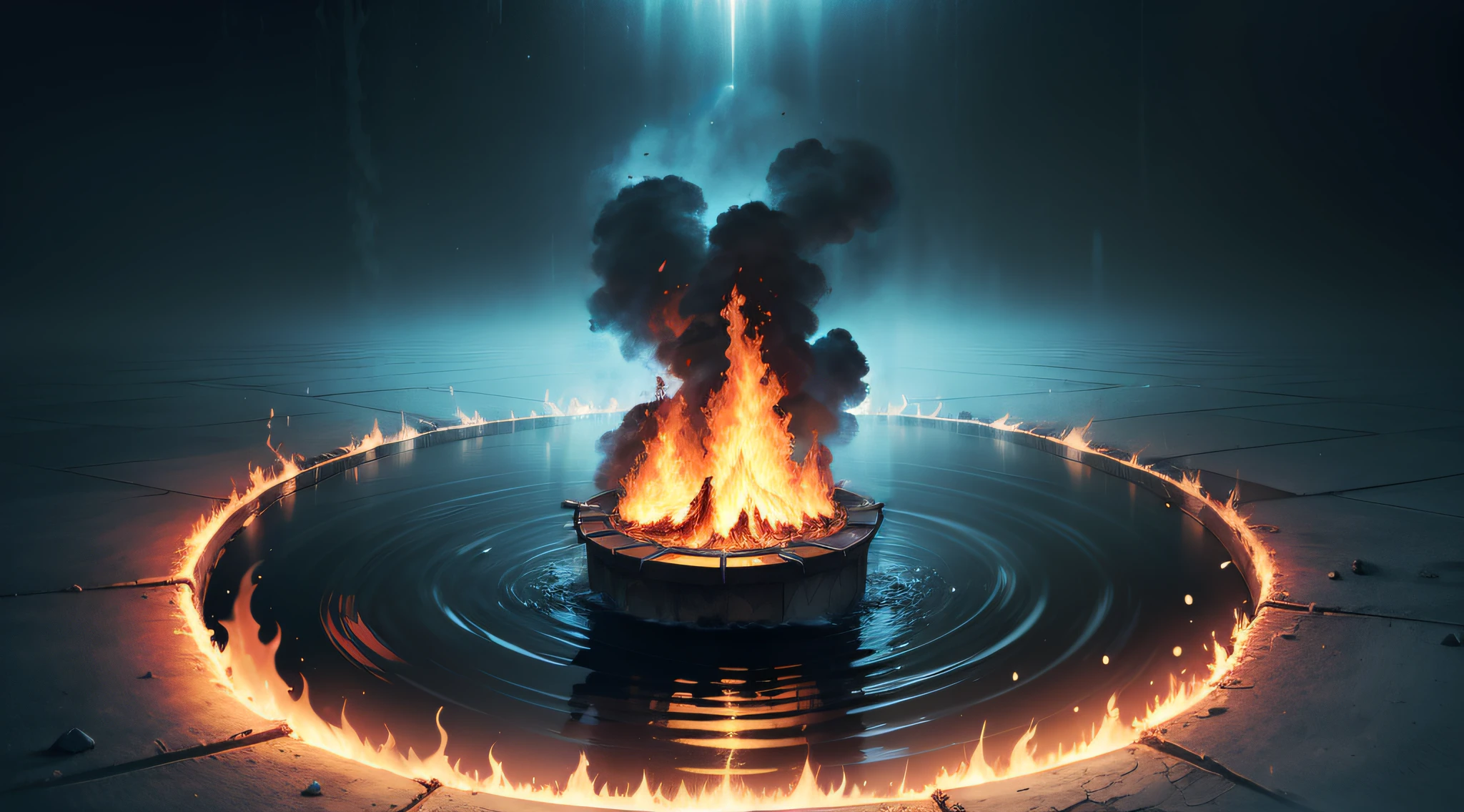 Flames and waterholes