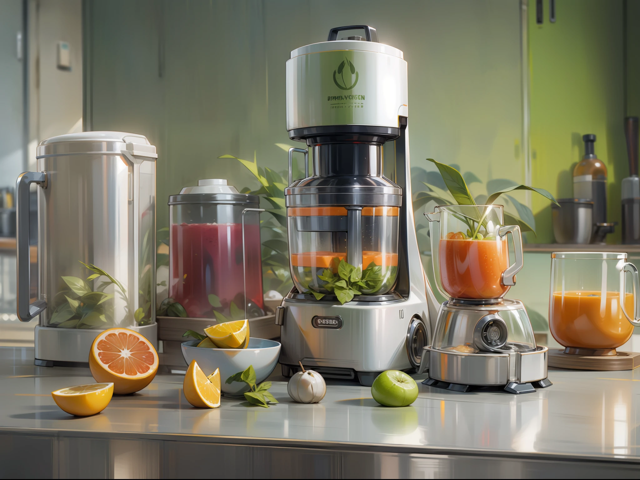 fashionable and trendy、juicer、Blender、Product rendering、realisticlying、A high resolution