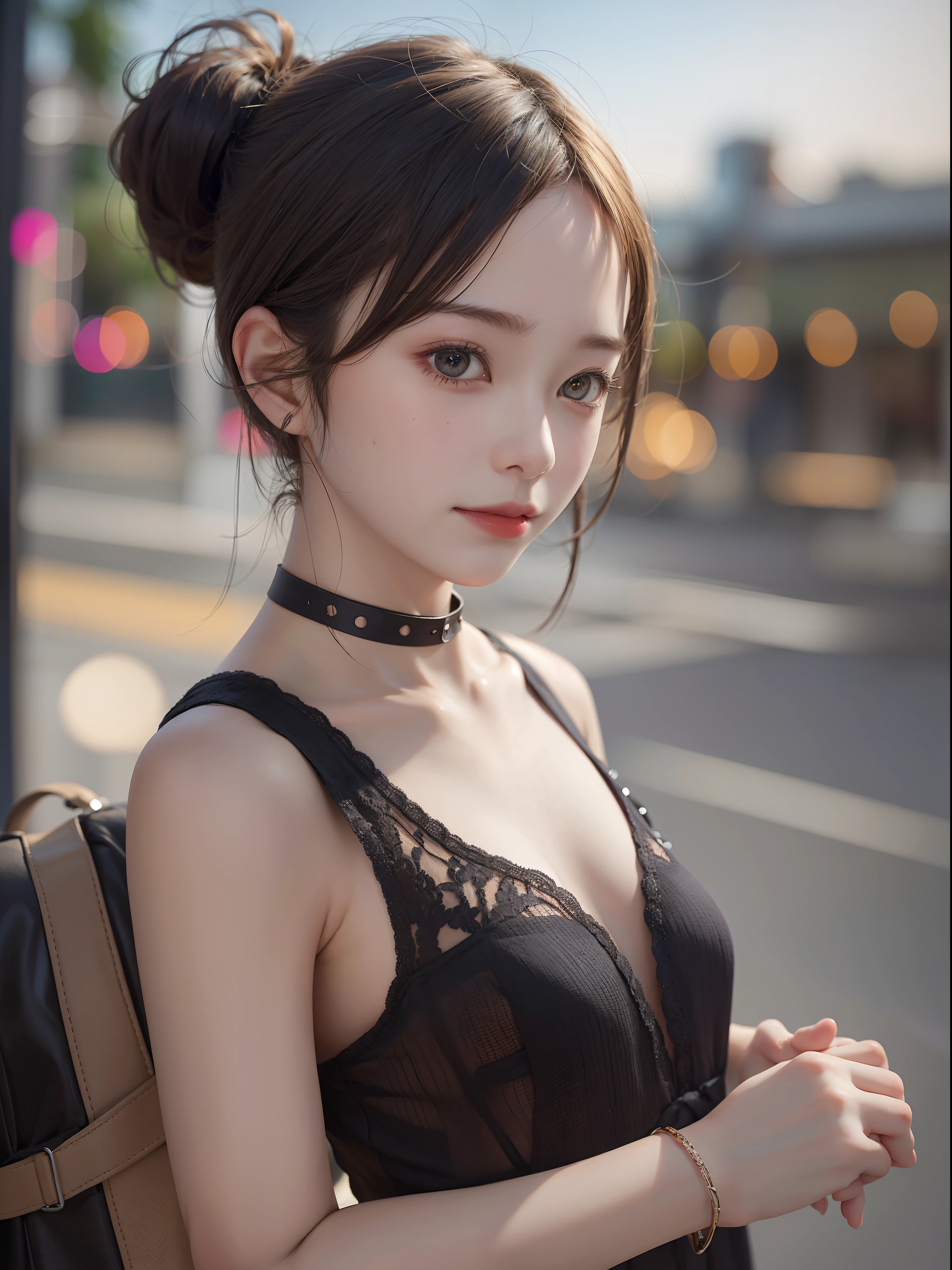 nffsw, retinas, masutepiece, ccurate, Anatomically correct, Textured skin,
Super Detail, high details, High quality, Best Quality, hight resolution, 8K,
( Photorealistic ), Symmetrical, ( Bokeh photos ), Cinematic Light, full view,
Model, 1girl in, 1 face,
1 girl waiting for bus at bus stop、Mid summer、Into the cloud、hot、
{ Poses variadas | },
extremely tense and dramatic pictures, the moving visual effects,
( Smaller chest:1.1 ), ( Small butt:1.4 ),
{ bob cuts | half updo },
( extra detailed face:1.2 ), Green eyes,
{ Smile | Serious }, 18 years old,