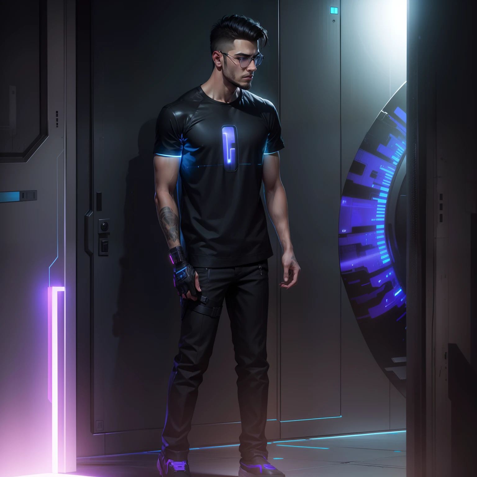 Change background cyberpunk handsome boy,, realistic face, ultra realistic