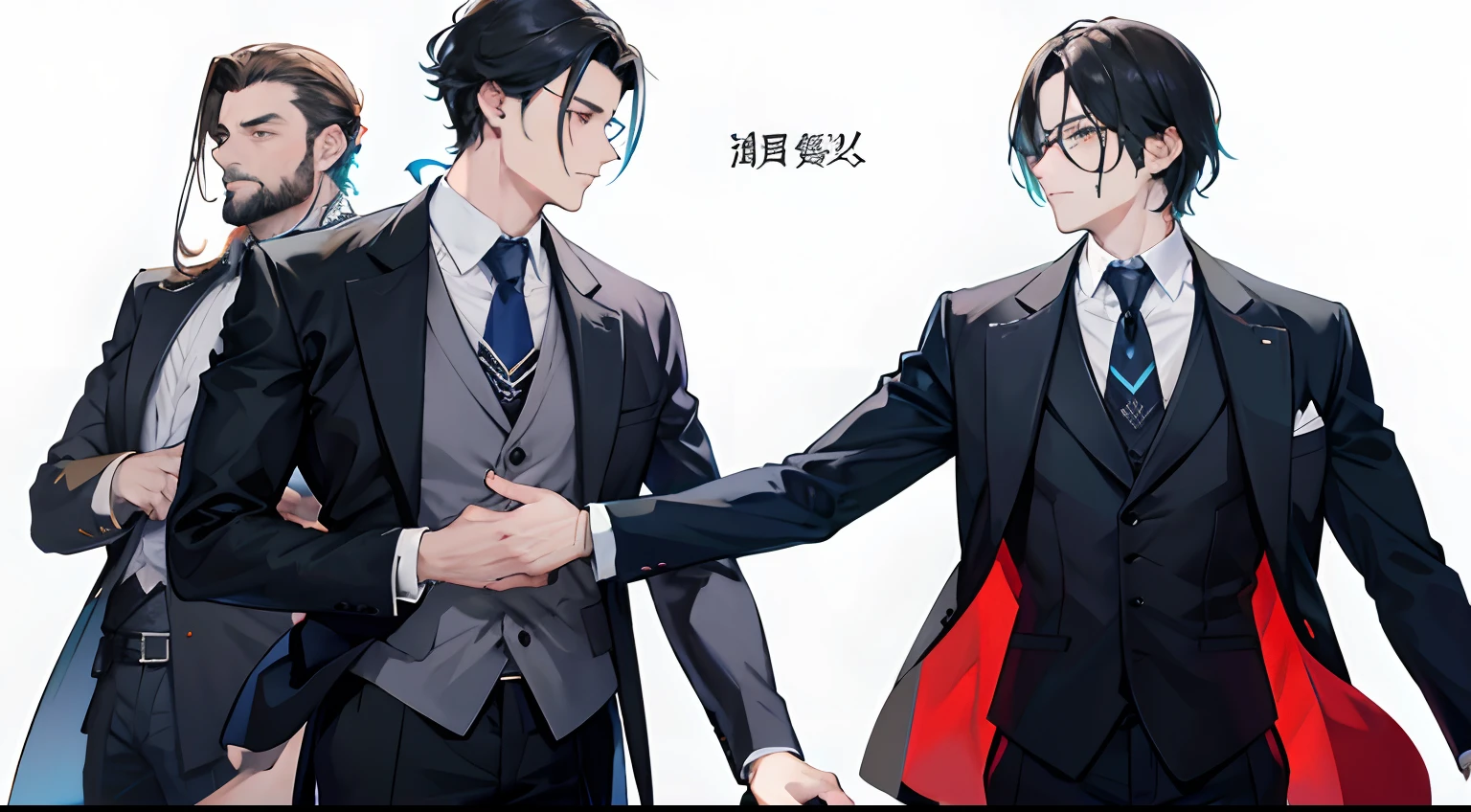 group of men,Negotiate the agreement。