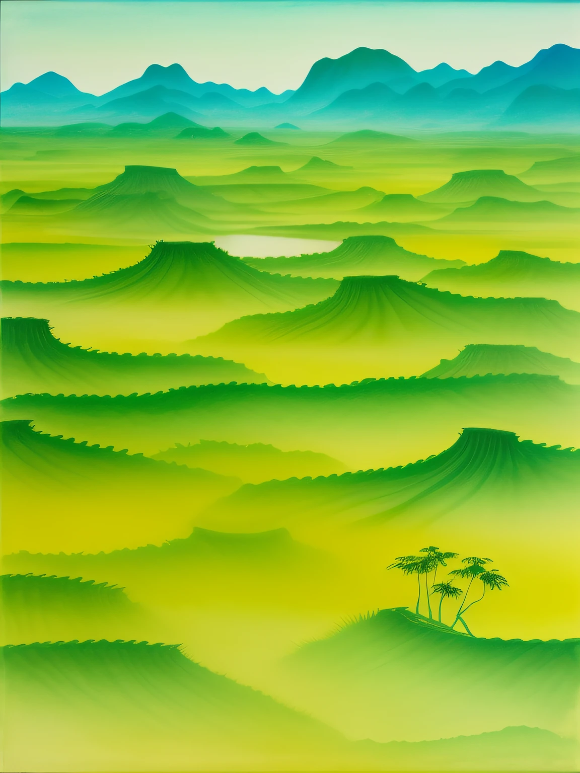 misterious, bamboos, in a Vast Tranquil Landscape, by Scarlett Hooft Graafland, in a Tranquil Landscape, Sergei Zabelin, by Fei Danxu, photo shoot, hyper realisitc, Chinese aesthetics, ink and watercolor painting