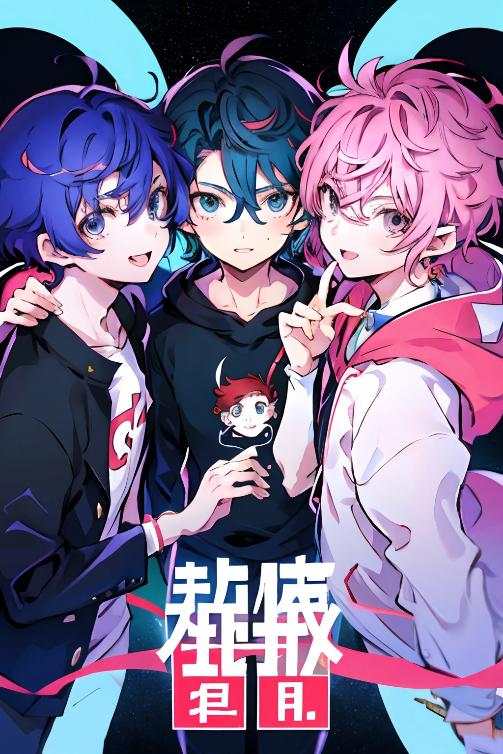 Three anime boys with three different personalities.