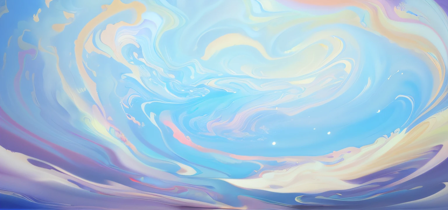 Colorful swirls in the blue sky，There is a bird flying in the background, pastel overflow, low details. Digital painting, painted in high resolution, soft digital painting, colorful digital painting, vibrant digital painting, dreamlike digital painting, colorful flat surreal ethereal, painted in bright water colors, smooth. Digital painting, underwater soft colours, Beautiful art UHD 4 K，(8K, RAW photo, Best quality, Masterpiece:1.4))), 超高分辨率, Ultra-detailed, illustration