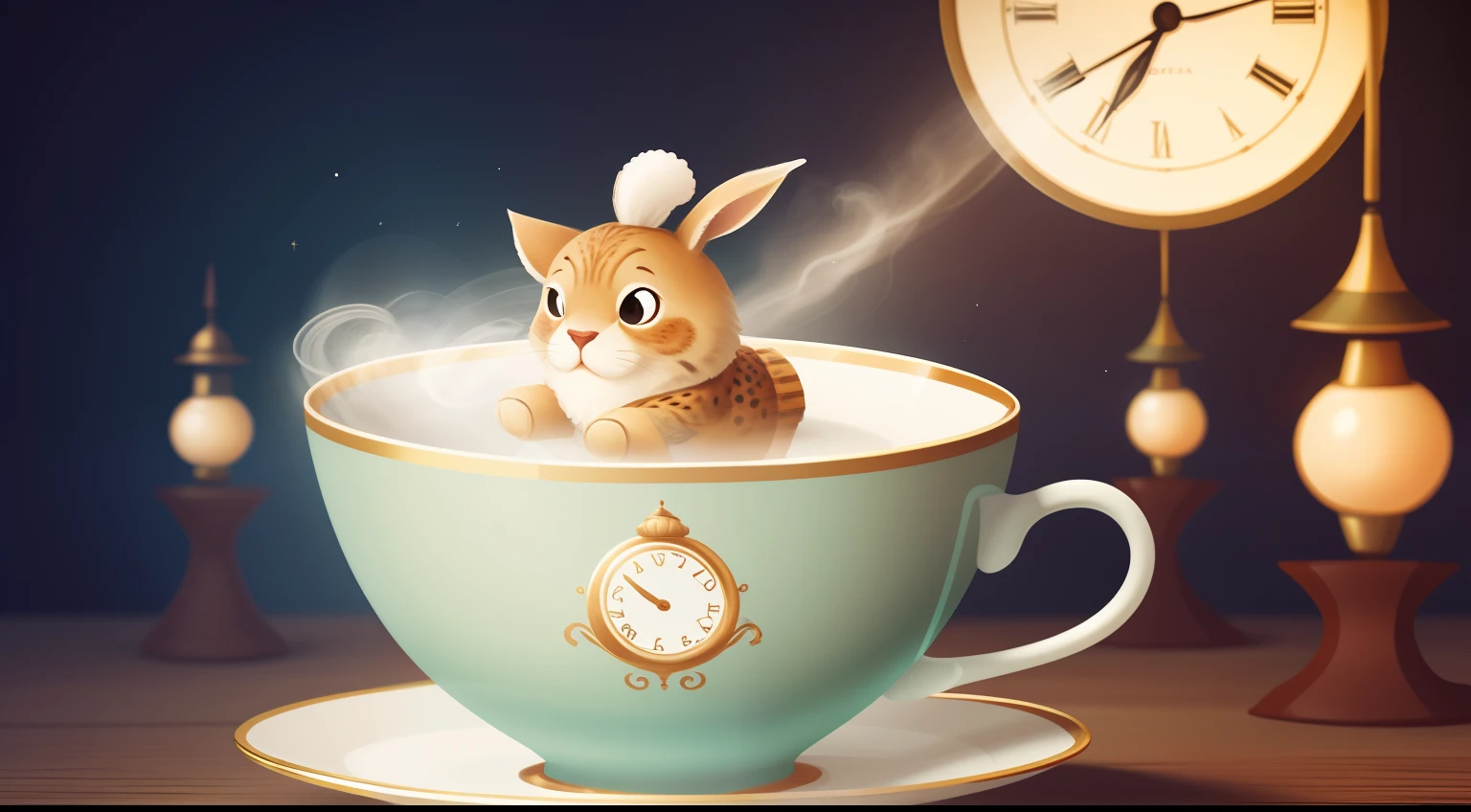 Time-traveling teacup adventure:
Hop on a cup of tea, girar alrededor, and travel through time with giggles!
