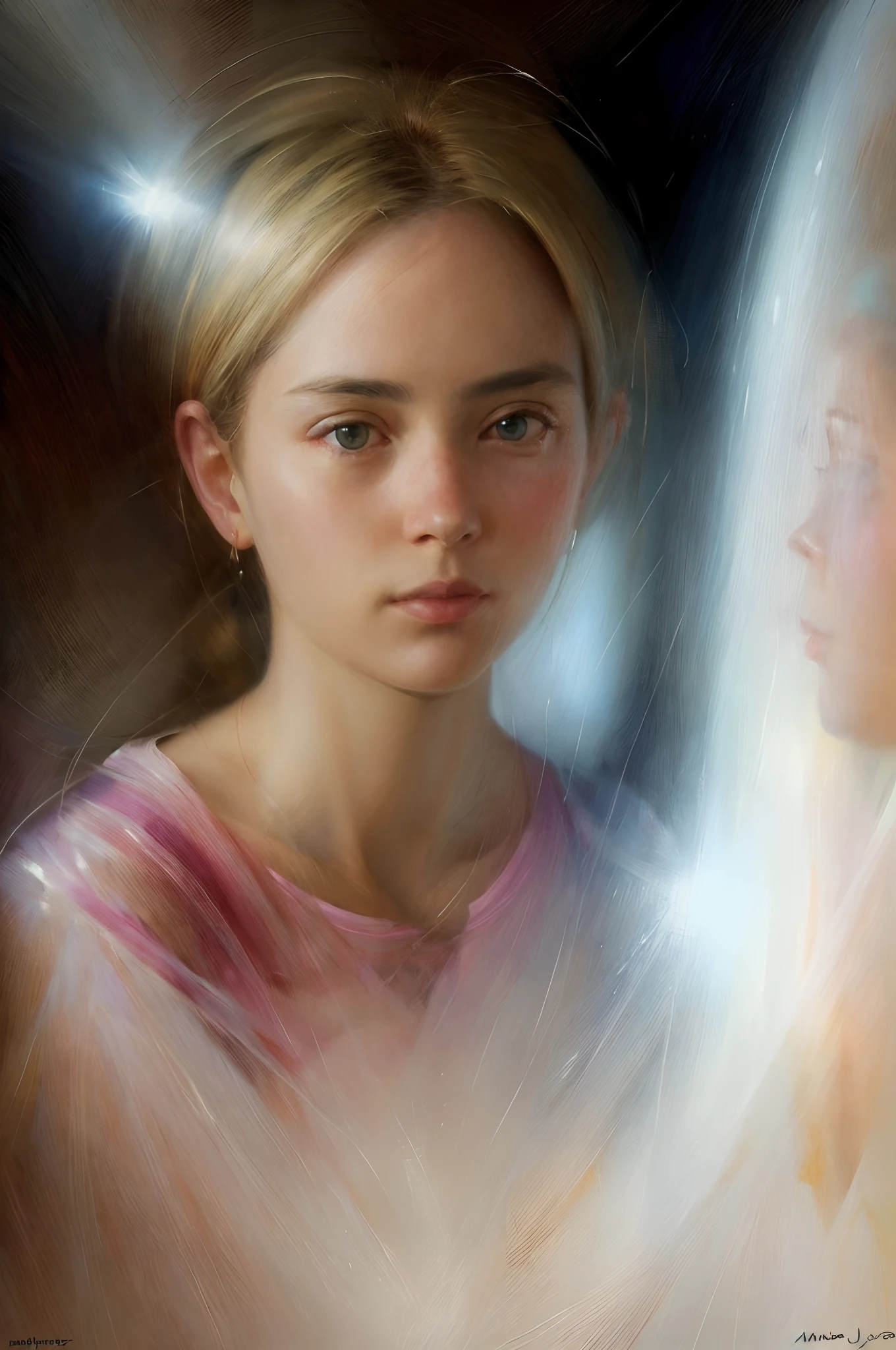 (Best Quality, tmasterpiece:1,1), (portraite of a, 1girl) , transparent dome, 独奏,  ((Mandy Jurgens Style)), sensitivity,  Detailed,  Complicated details, chilling, (aesthetics), excitement, Hyper-realistic, insanely detailed,