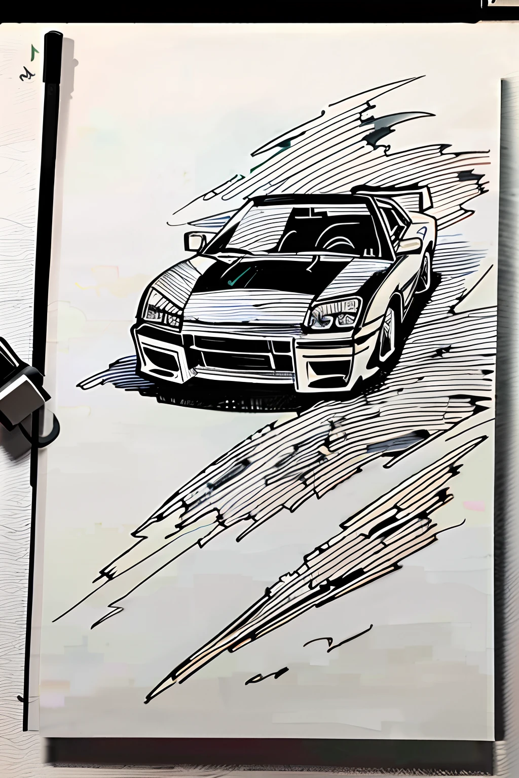 pen_sketch_style, A GTR, ink, sketching,