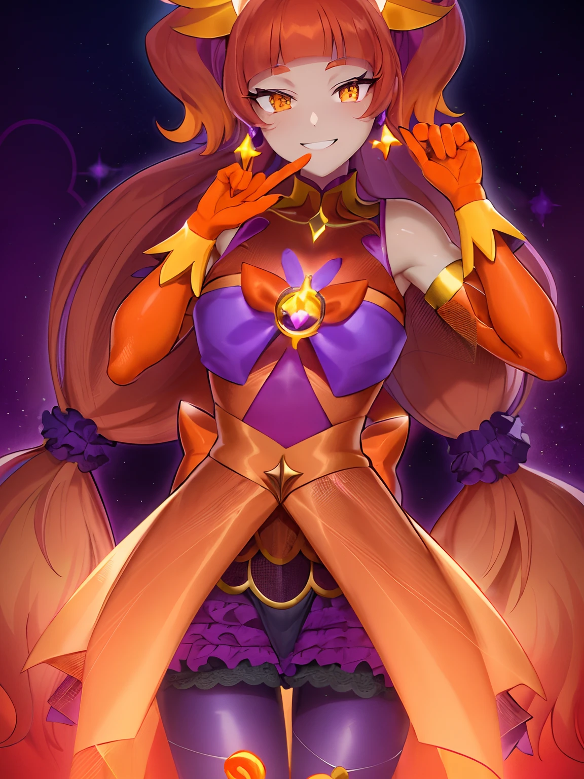 CARTOON_jessica_rabbit_aiwaifu,aiwaifu,hair over one eye,red hair,narrow waist,elbow-length gloves,purple gloves,very long hair,abundant hair,tall woman,toned,makeup,lipstick,big breasts eyeshadow,green eyes,thighs , huge breasts, red lips, lips, curves, thick thighs, wide hips, thighs, collarbone, long legs, one eye covered, official art, extremely detailed 8k wallpaper, perfect lighting, colorful, Bright_Front_face_Lighting, glowing skin, ( masterpiece: 1.0), (best_quality: 1.0), ultra high resolution, 4K, ultra detailed photography, 8K, HDR, high resolution, (absurdity: 1.2), Kodak portra 400, film grain, blurred background, (bokeh: 1.2 ), lens flare, (vibrant color: 1.2), professional photography, (cute face: 1.5), CARTOON_jessica_rabbit_aiwaifu, smile (((nude)) ((Open legs)) ((Open pussy))