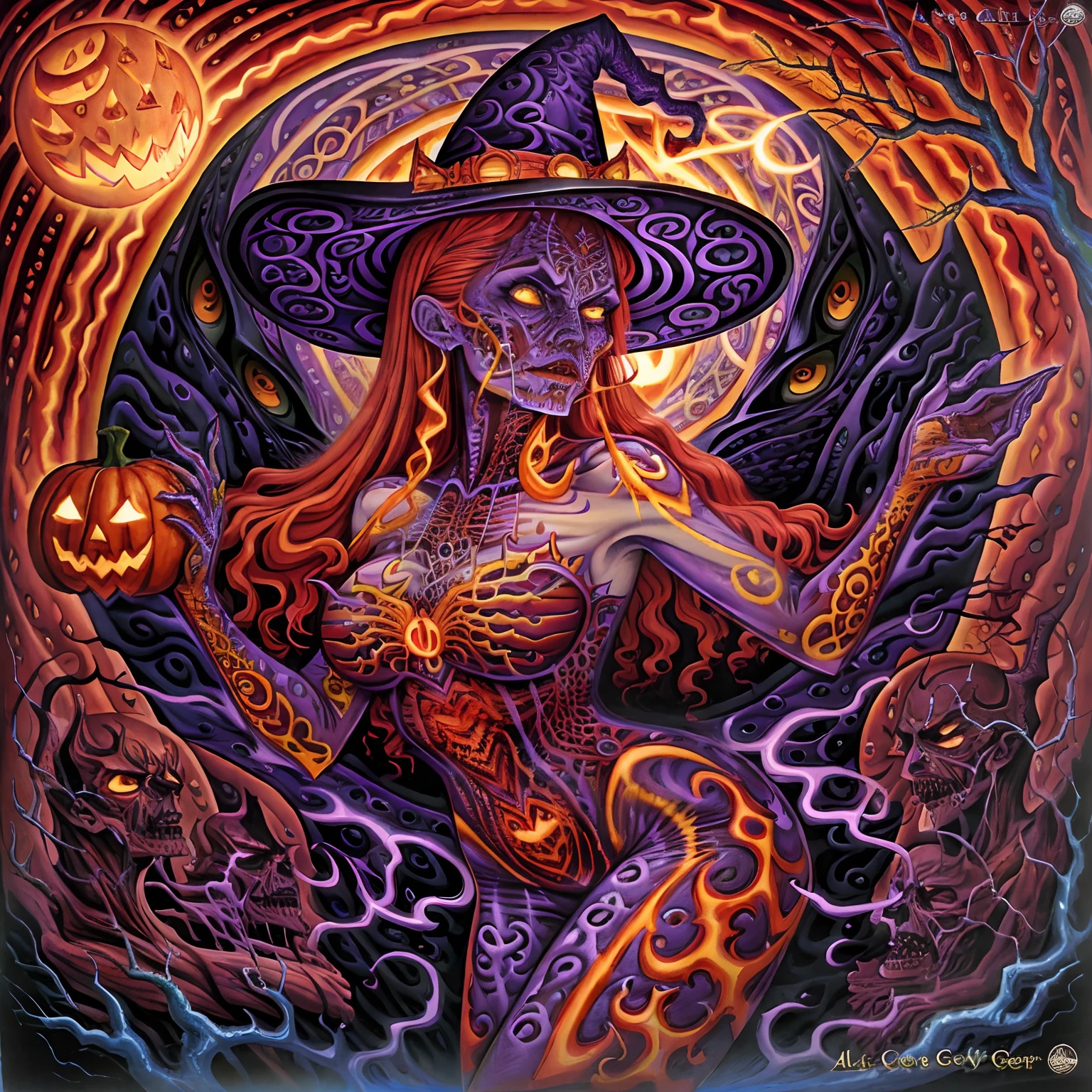Alex gray art entity, Halloween Witch