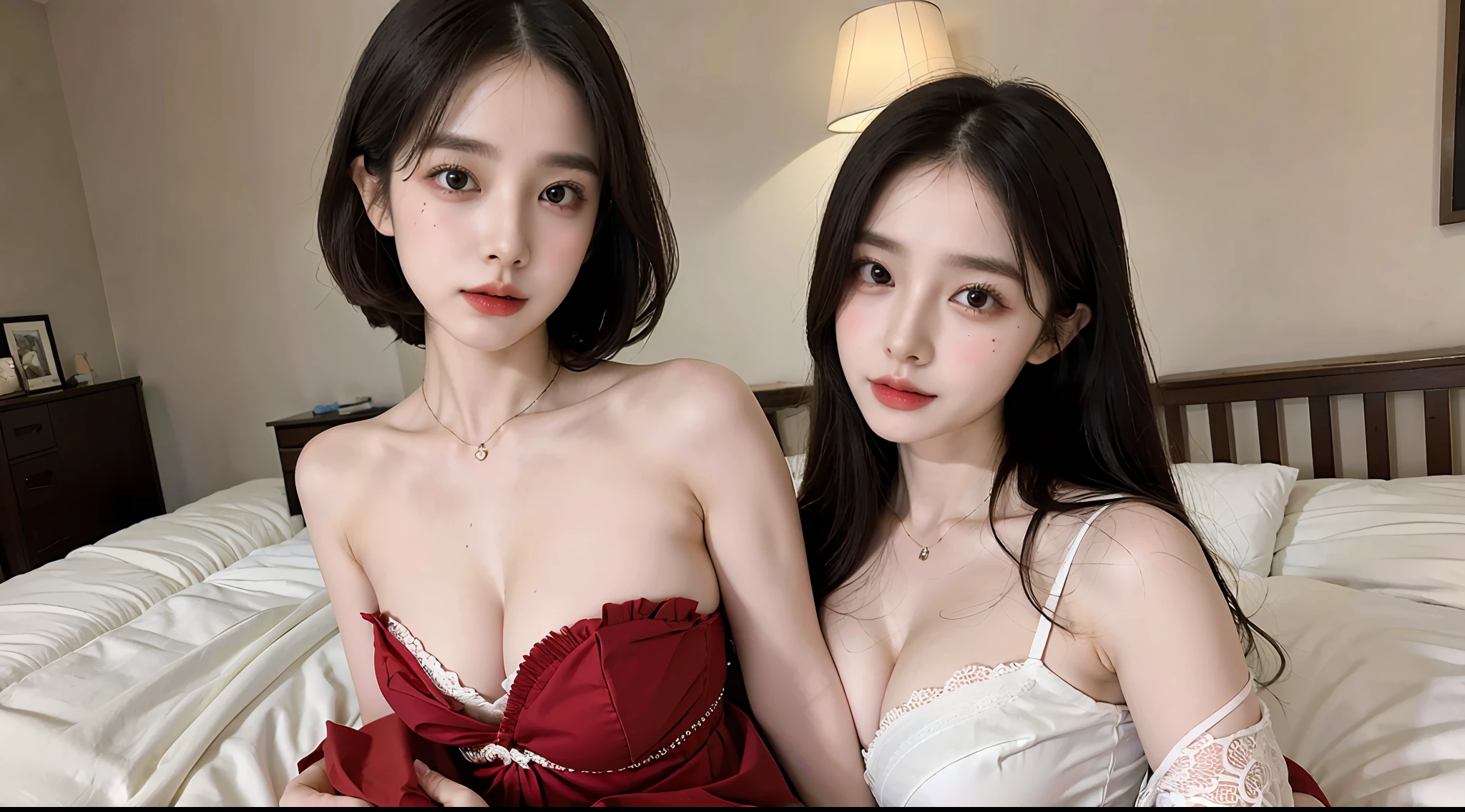 (High-resolution 8K raw photos are realistic,best qualtiy),get down on the bed,Petting the,Japanese pink kimono,(full bodyesbian,in a panoramic view,Side Body,Lateral face,Top angle of view),Short hair in layers,Skinny and small,beautidful eyes,Super detailed face,Beautiful woman,Tight and thin waist,Bigchest,age uncensored,cute female child,Glowing skin,20yr old,Pure,Celebrity,Noble,Raised sexy,(inside in room,onbed,Couples hotel,Rose petals on the bed,hugging pillow:1.2),Sharpen,Chiffon,Gauze skirt,lacing,Front light,(Solo:1.2),cleavage