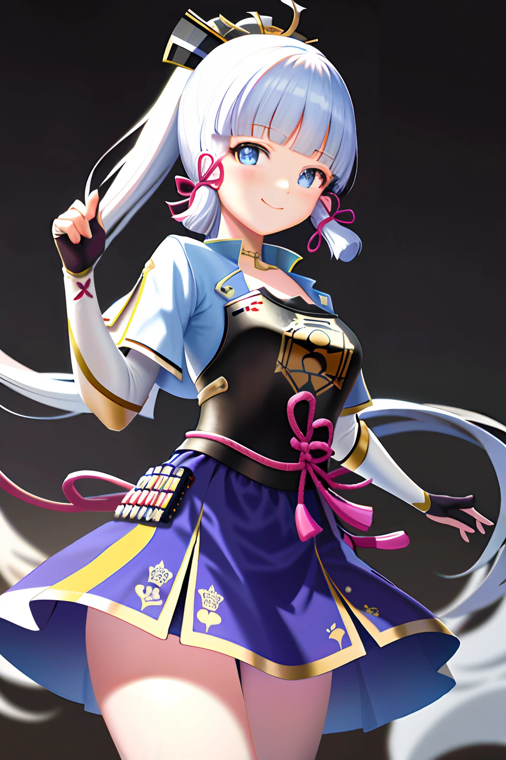 Masterpiece, high resolution, best quality, 1girl solo, kamisato_ayaka, smile,
