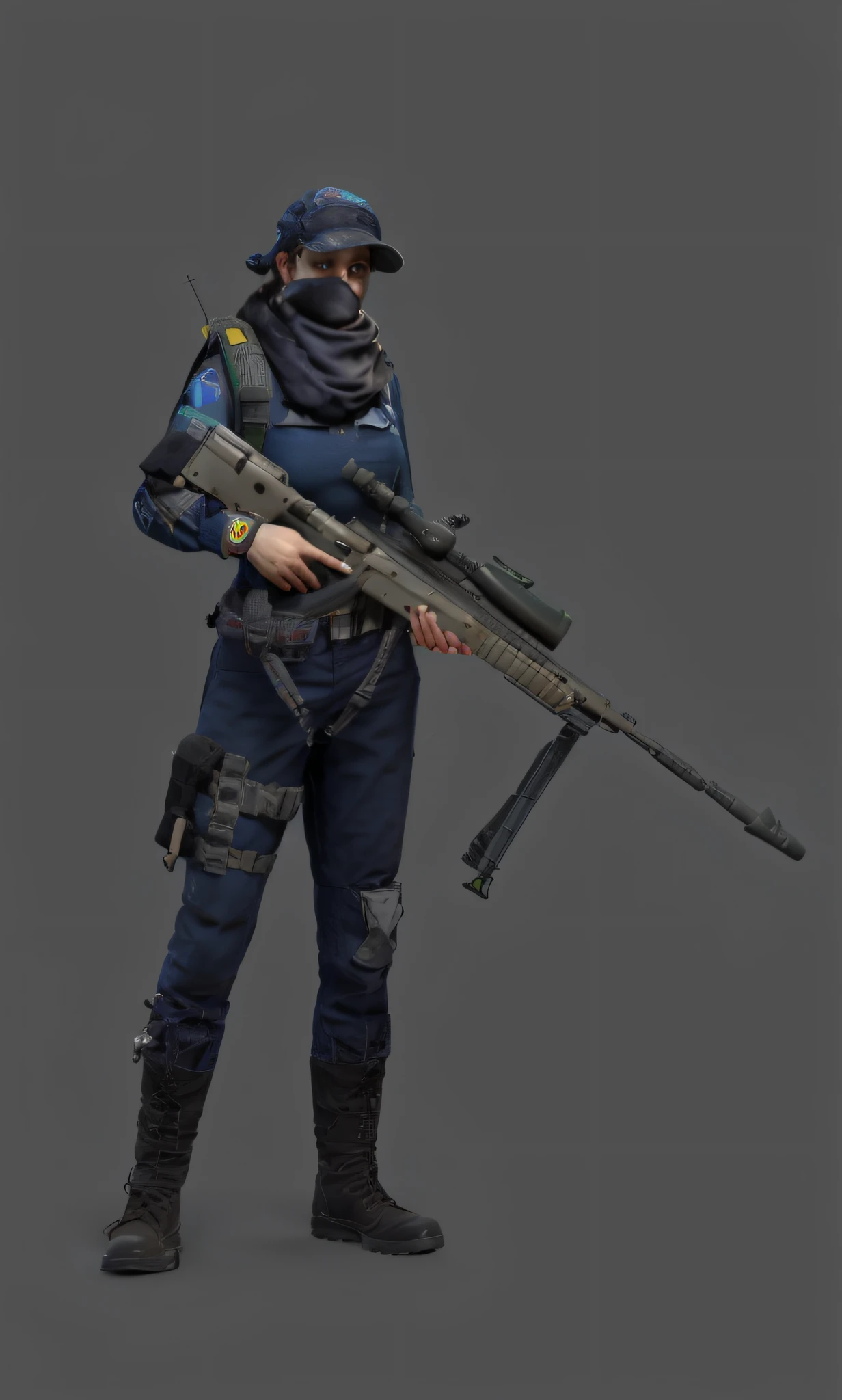 A woman with a rifle,high detail concept art, infantry girls, ingame image, of a sniper girl in war,folds, Female character, heroines, female human body whole body, concept art-h 640, Full body female, Sniper