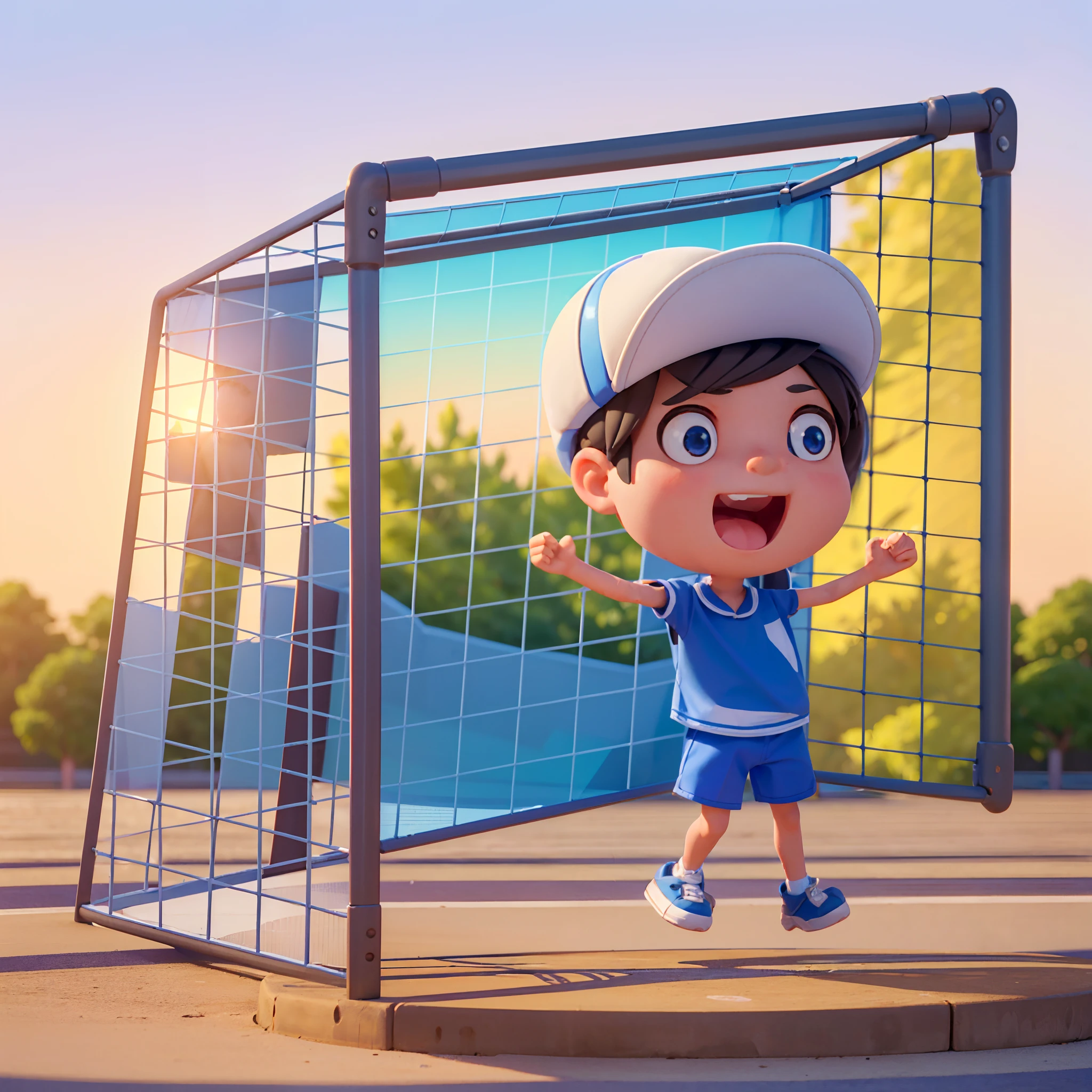 A boy (in the picture ratio 1:2), school uniform, school playground, running track, crossing the finish line, victory, joy, joy, perfect quality, clear focus, (Masterpiece: 1.2) (Realistic: 1.2) (Bokeh) (Best quality) (Detailed skin: 1.3) (Intricate details) (8K) (Detail eyes) (Sharp focus), (Happy)