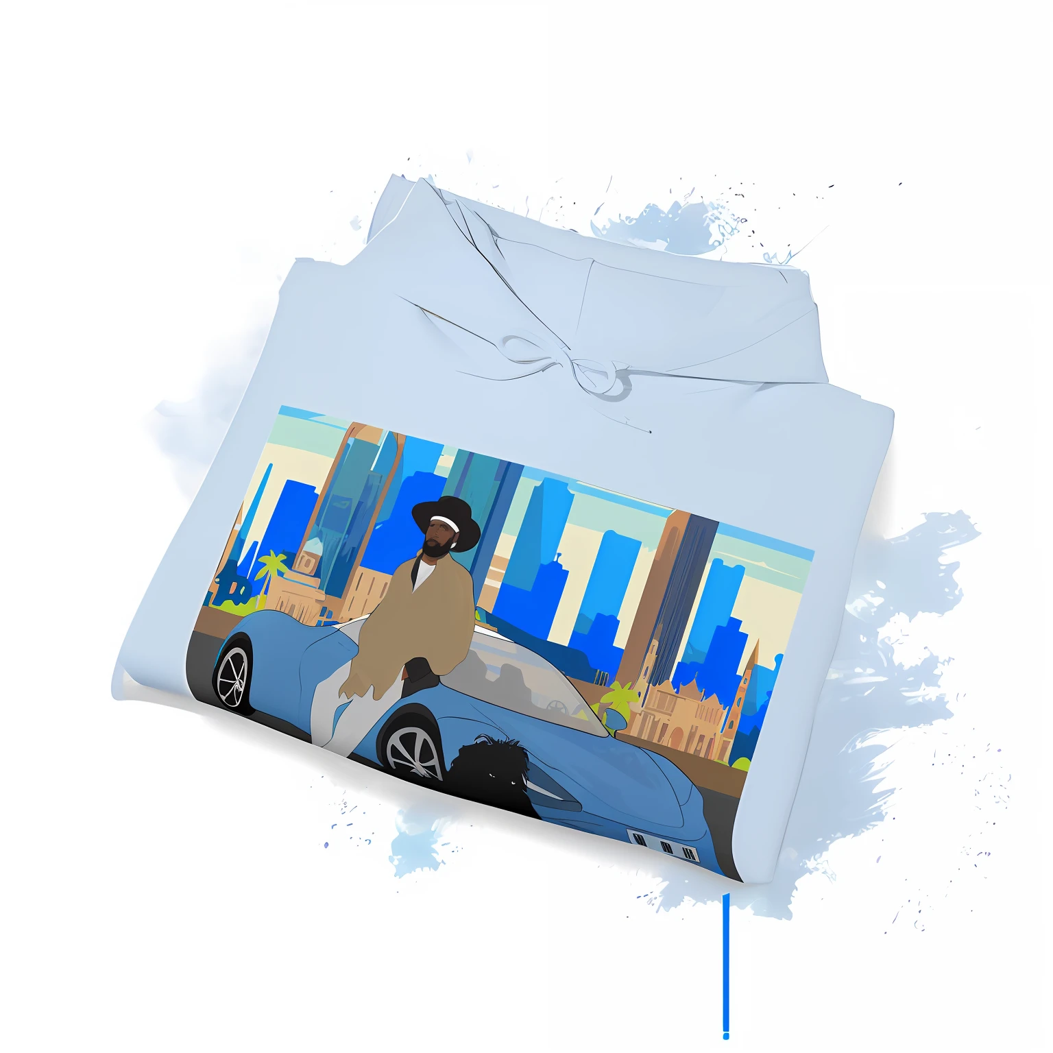 "Create a visually captivating artwork with a unique and striking surface."