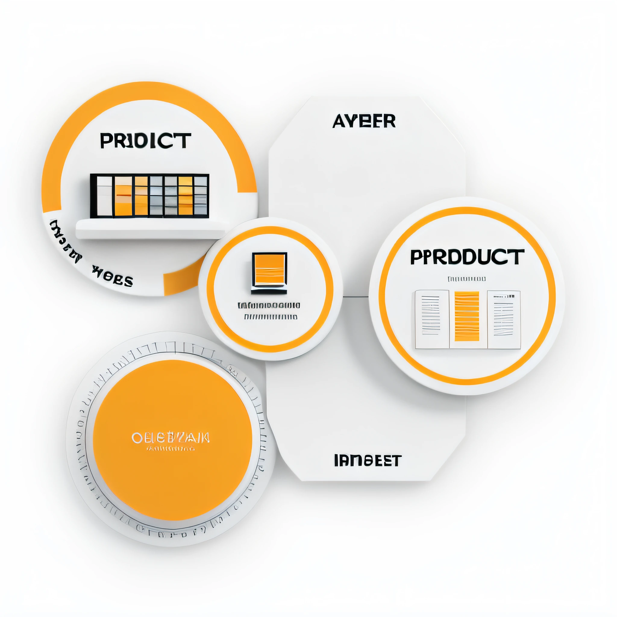a close up of a diagram of the three types of product, product concept, 3d product, product, product introduction photo, product design, designer product, product design concept, process, high quality product, 3, version 3, no type, type - 2, detailed image, full body image, design thinking, high quality product image”, design process. Yellow and orange and black