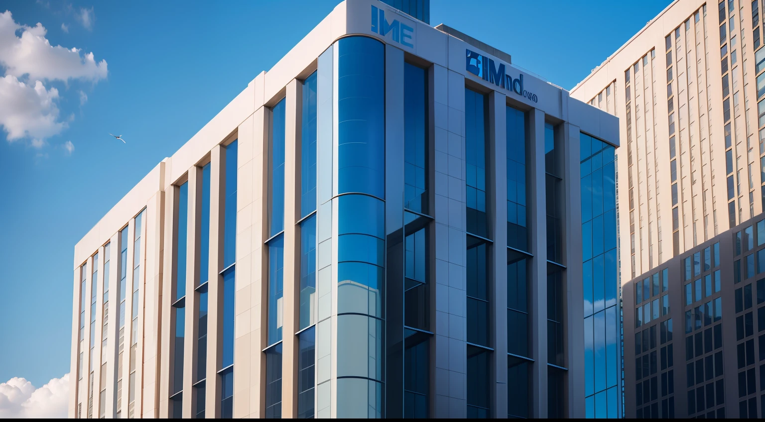 IBM logo on building against blue sky, taken in 2 0 2 0, luca, leaked image, istock, Judith Gutierrez, medium close-up shot, nffsw, by John Murdoch, by Juan O'Gorman, Seen from below, high quality picture, Jay Humbidge, Stack image, best on adobe stock
