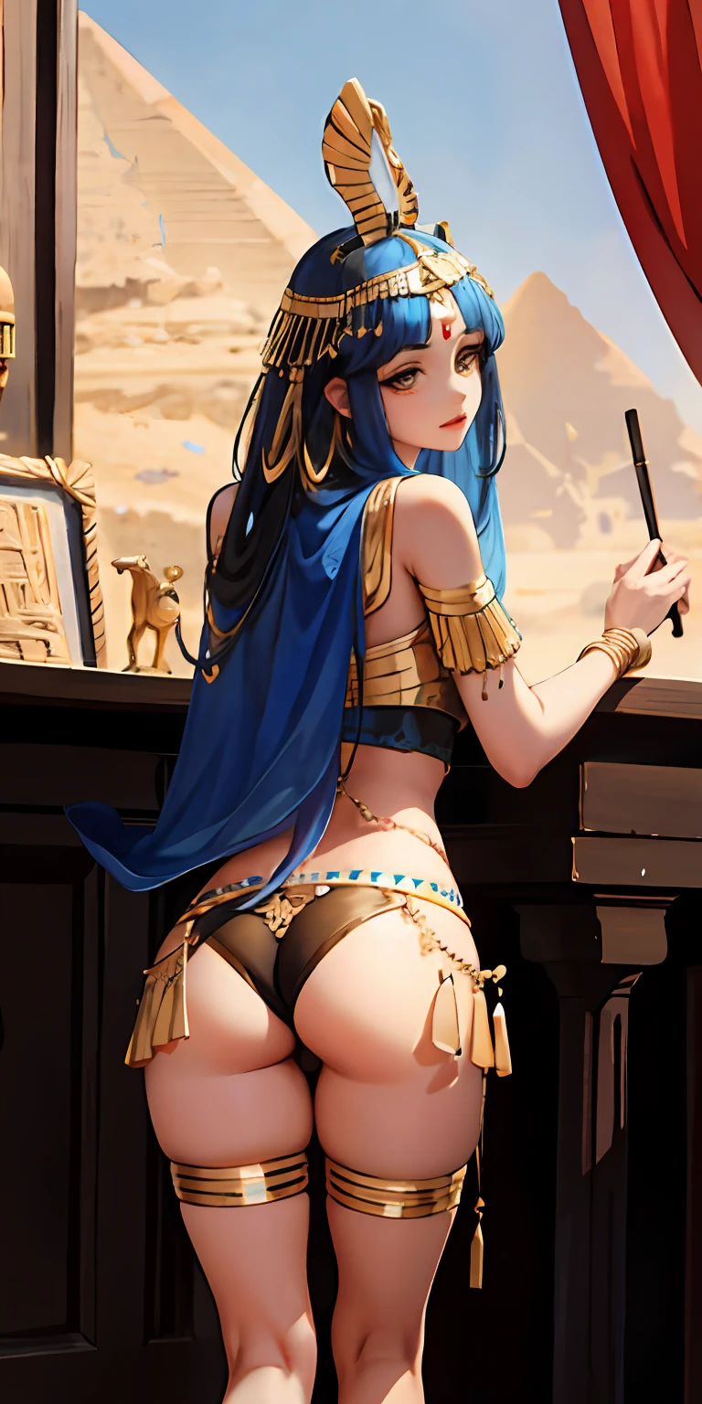 realisticlying、Ancient Egypt、Girls in Cleopatra style、Clothing in the time of the pharaohs、Put a little emphasis on the valley、The buttocks are a little bigger、Face Real、A sexy