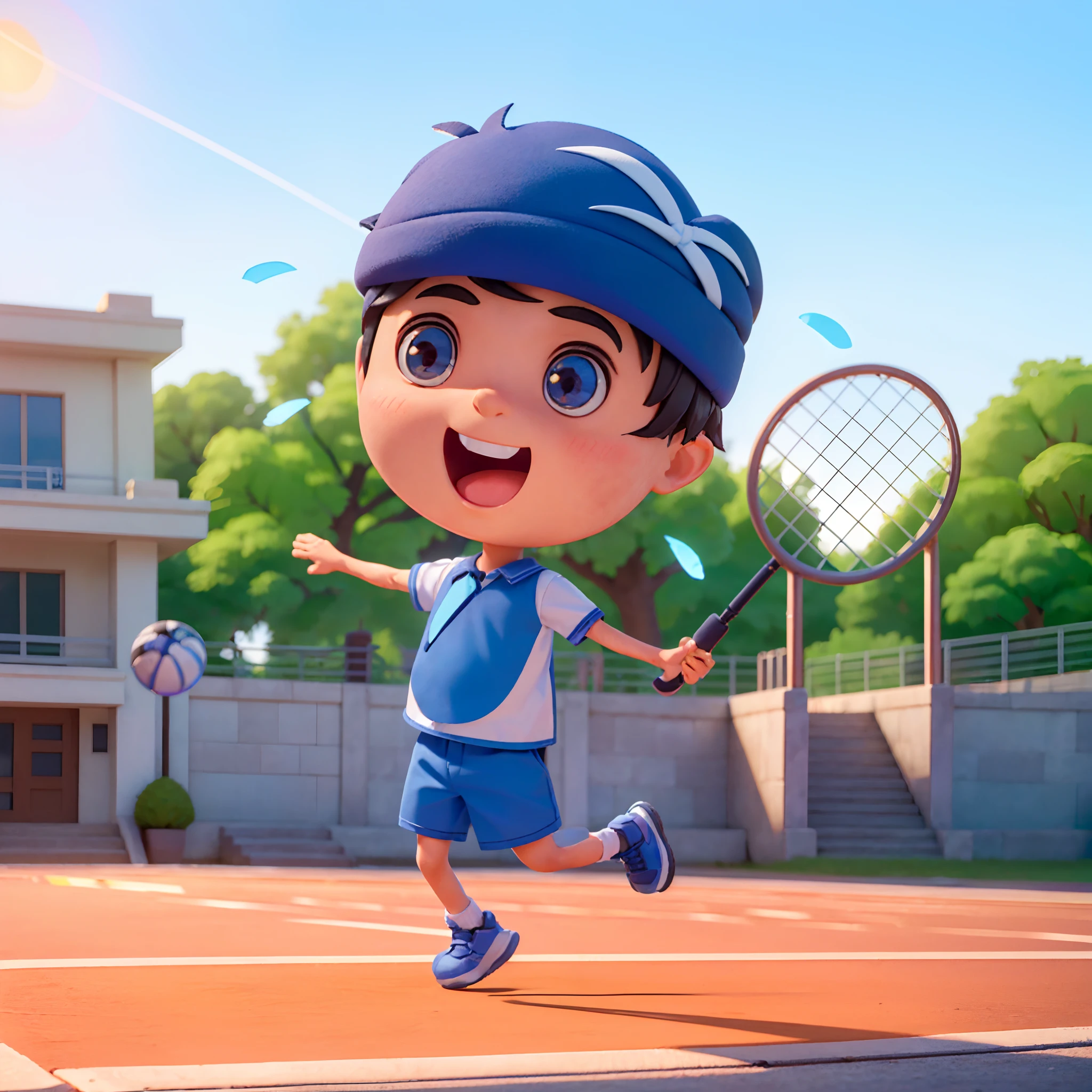 A boy (in the picture ratio 1:2), school uniform, school playground, running track, crossing the finish line, victory, joy, joy, perfect quality, clear focus, (Masterpiece: 1.2) (Realistic: 1.2) (Bokeh) (Best quality) (Detailed skin: 1.3) (Intricate details) (8K) (Detail eyes) (Sharp focus), (Happy)