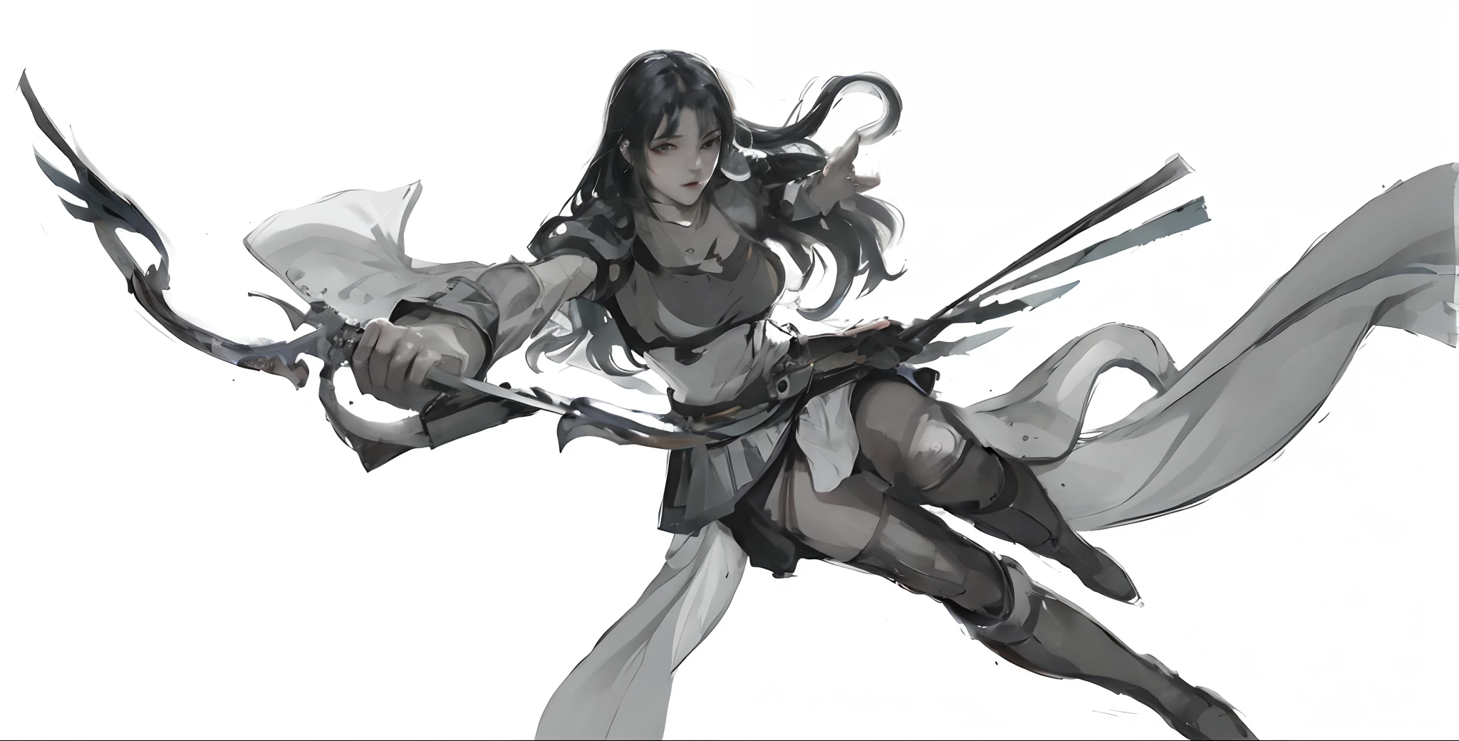 (((Masterpiece))), (((Top quality))), ((Ultra definition)), (Illustration), ((Very delicate and beautiful)), Ultra realistic samurai Girl ,rounin,  <lora:samurlora_v001:1.2>,manga style,