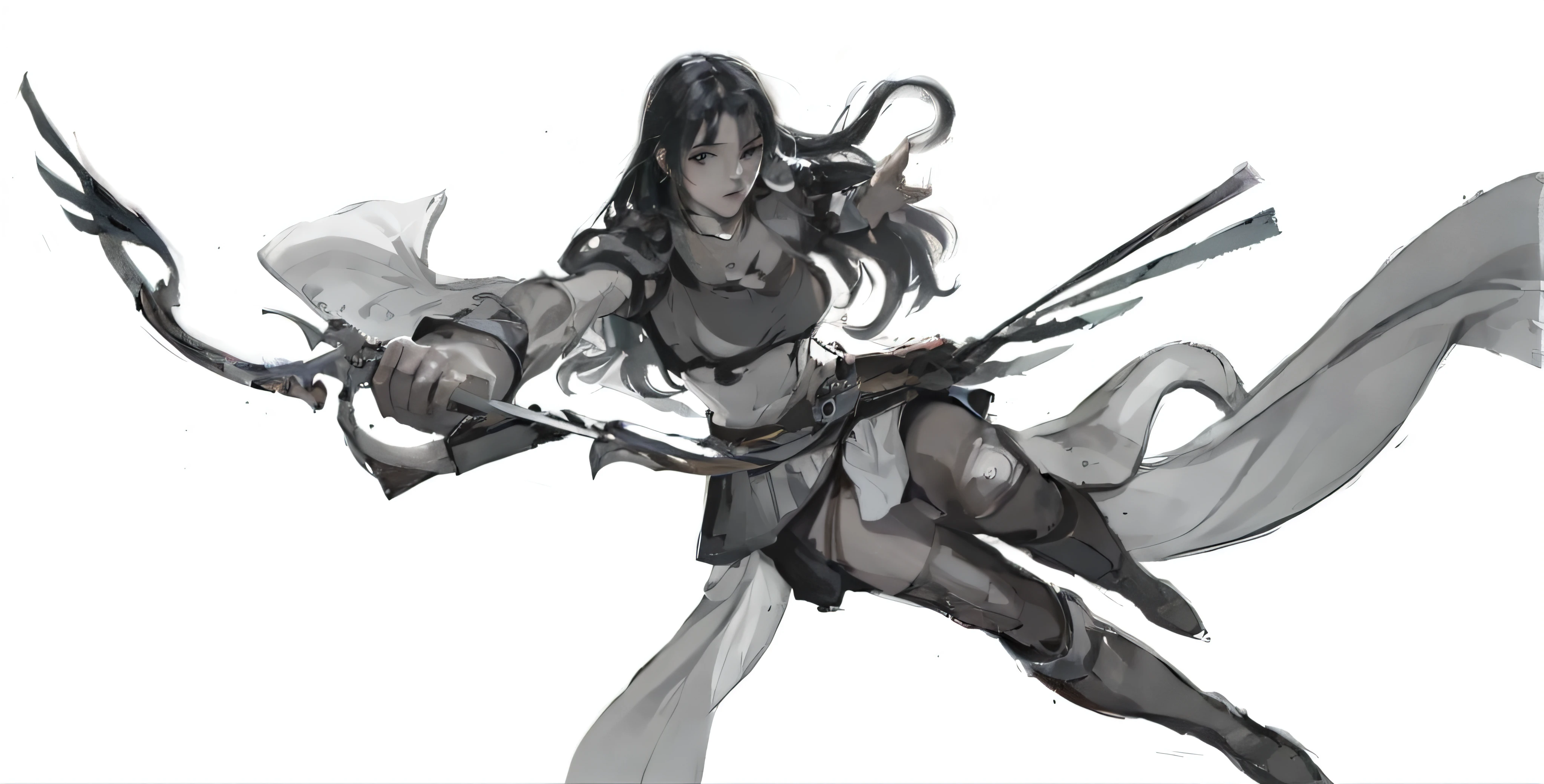 best qualtiy，tmasterpiece，超高分辨率，（真实感：1.4），RAW photogr，Dark Armor，Glowing skin，Light-colored fabric，bow and arrows，facula，Contre-Jour，Beautiful light and shadow，archer，Guviz-style artwork，Guviz，Beautiful character painting，Guvez on the ArtStation Pixiv，Guvitz on the Pixiv Art Station，Stunning anime face portrait，beautiful digital artworks，WLOP Rossdraws，detailed digital anime art，guweiz masterpiece