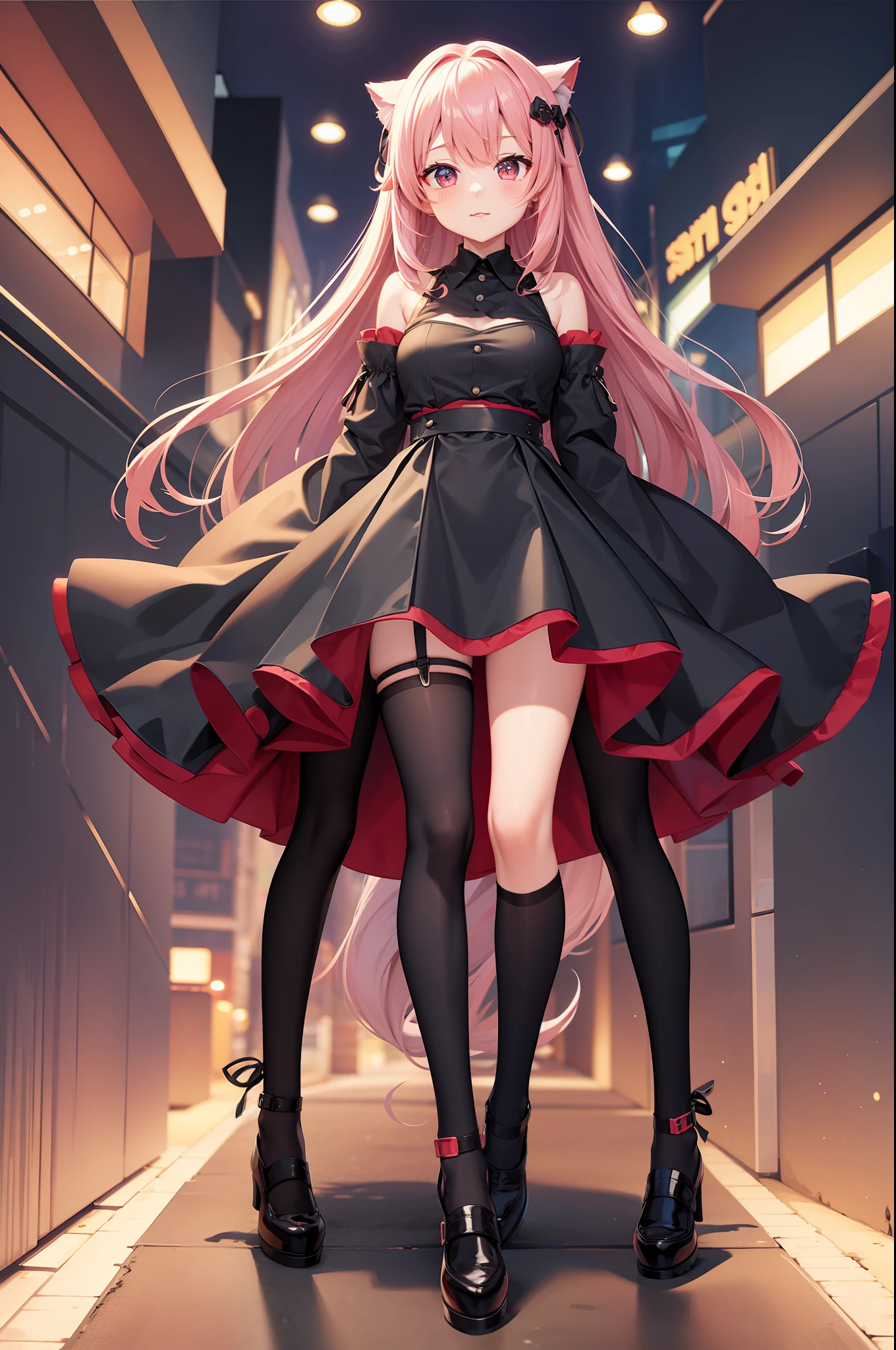 Vtuber、full body Esbian、three sided view、