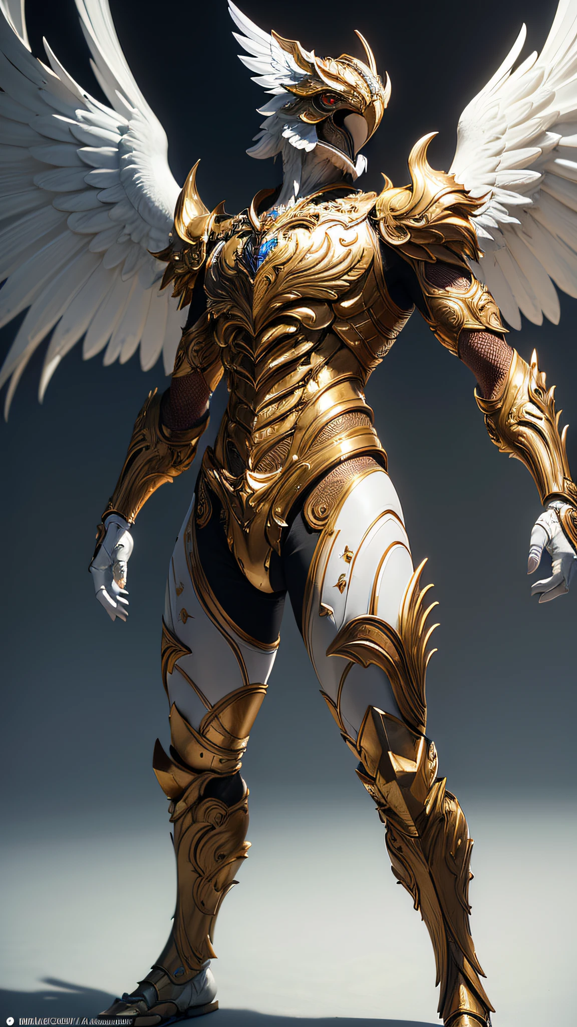 (Realistic:1.5), (Photorealistic:1.2), detailed, render, epic, biomechanical garuda, helmet, white plastic, diffuse lighting, dynamic pose, intricate, elegant, (dynamic background), highly detailed, elegant, sharp focus, photo by greg rutkowski, soft lighting, vibrant colors, IvoryGoldAI (battlefileds:1.2)