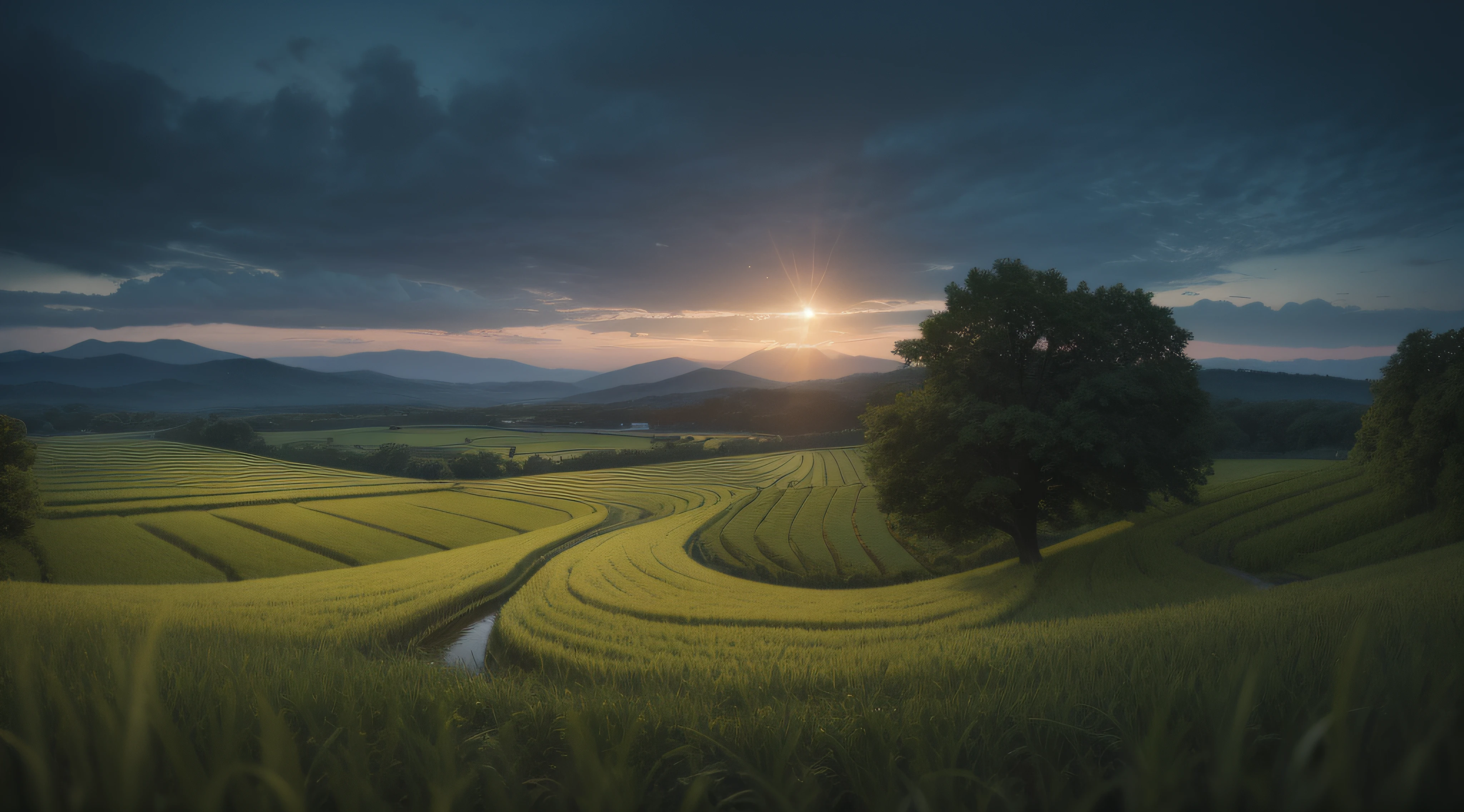 Countryside landscape、countryside view、countryside in japan、rice paddy、shrines、mont、rivulets、No clothes, Perfect nudity, Legs spread, SEX, masutepiece, of the highest quality, High quality, High Definition CG Unity Wallpapers, Art Station, Digital Illustration, with an intricate, 動向, awardwinning photo, depth of fields, nffsw, chromatic abberation, Realism, High Definition, Art Station Trends, CGsociety Trends, with an intricate, high detailing, Dramatic, 16ｋ, of the highest quality, Photon mapping, Radio City, Photorealistic, Elaborate CG, physically-based renderingt, ultra realistic realistic textures, unreal enginee 5, motion angles, Film LightingDramatic Lighting, Professional Lighting,