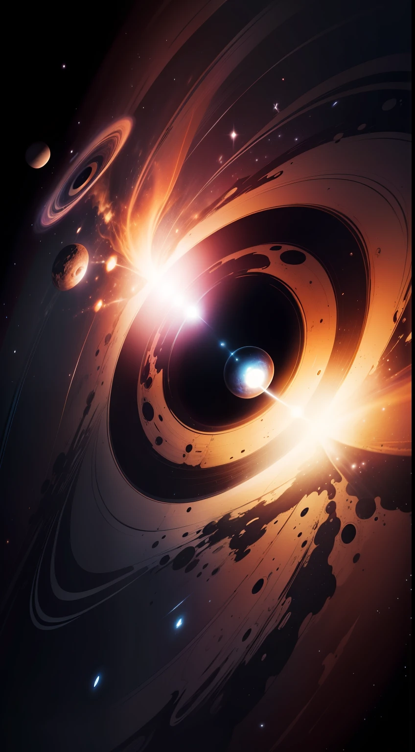 Space, black hole, detailed