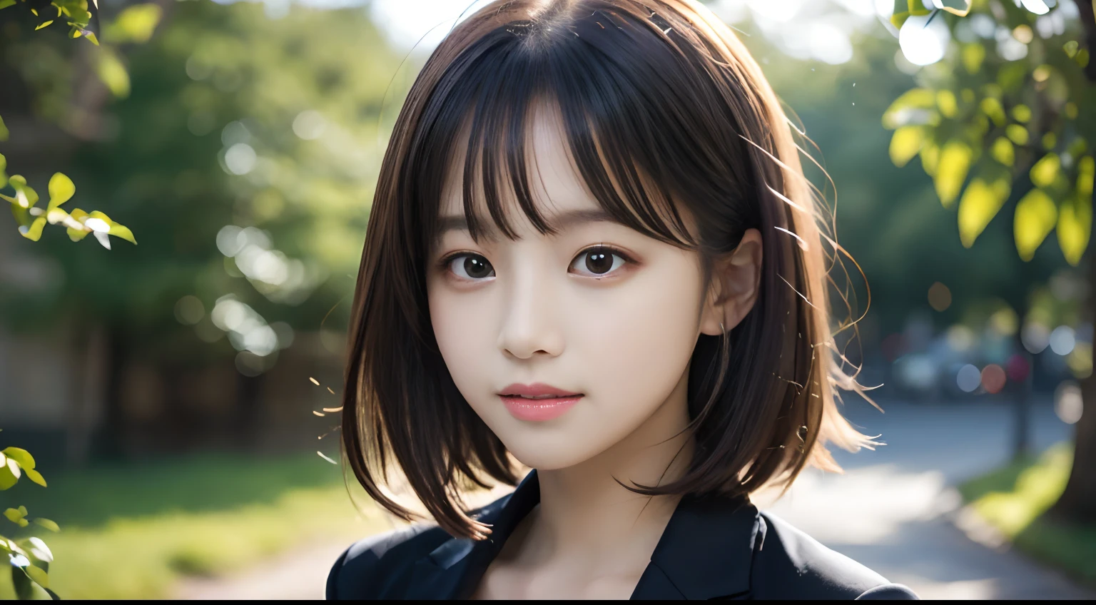 best qualtiy, tmasterpiece, 1girll,10-year-old girls, beauitful face, (photograph realistic:1.3), edge lit, (highdetailskin:1.2), 8K UHD, digital SLR camera, high high quality, A high resolution, 4K, 8K, Bokeh, absurderes, (realisticlying:1.3), Cute 1girl, Wearing a black formal blazer, Ultimate detail