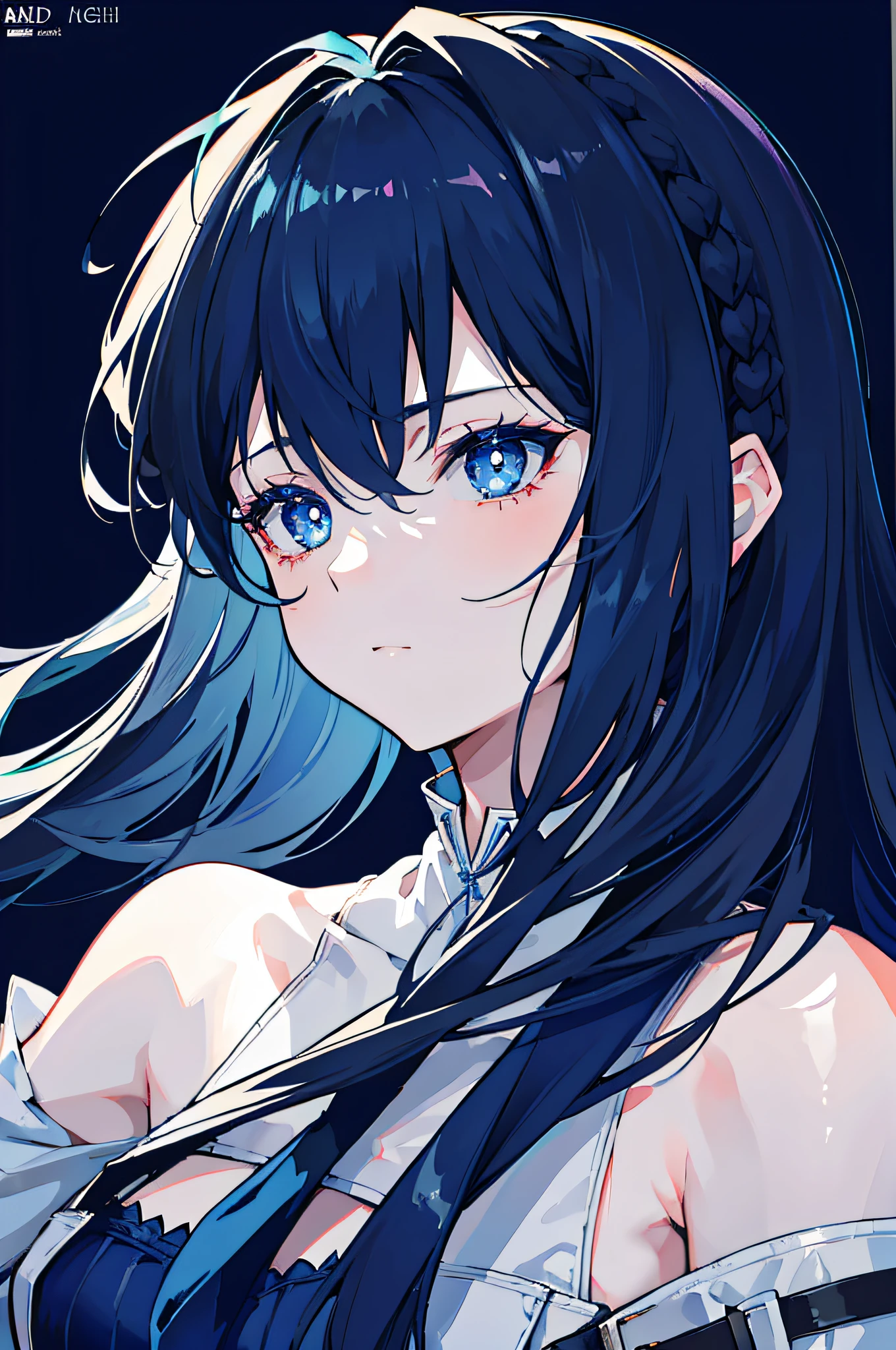 1girl, (masterpiece, best quality:1.2), 8k, official art, absurdres, (very dark blue background:1.4), HDR, facelight, ultra realistic, highres, photography, film grain, chromatic aberration, sharp focus, dynamic lighting, cinematic lighting, professional shadow, dark shadow, highest detailed, extreme detailed, ultra detailed, finely detail, real skin, delicate facial features, detailed face and eyes, sharp pupils,